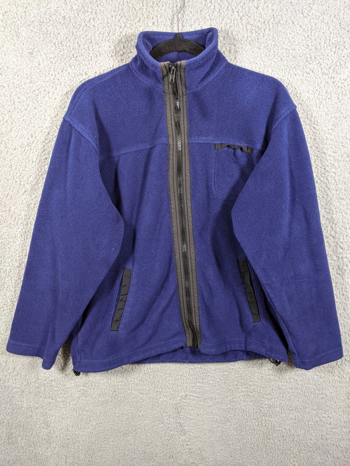 Vtg Alpine Tek by Palmetto\'s Fleece Jacket Men S Blue Mock Neck Full Zip Y2K 90s