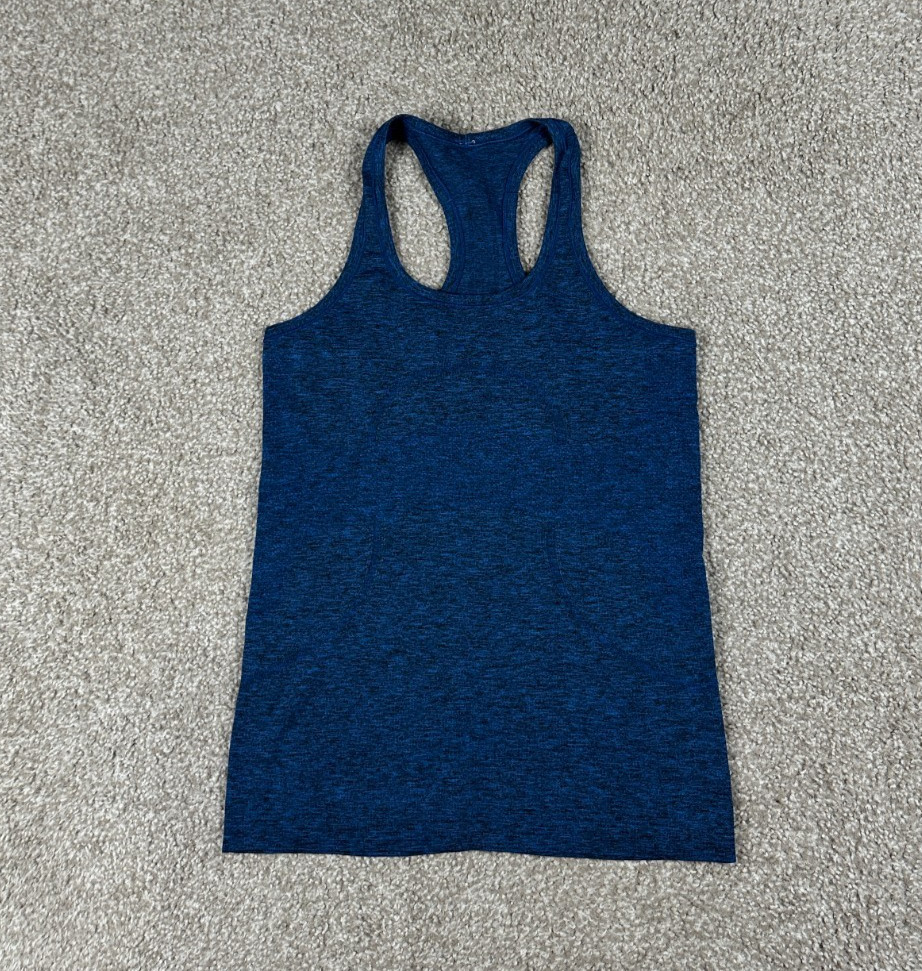 Lululemon Swiftly Tech Tank Top Womens 8 Blue Heather Racerback Yoga Gym Workout