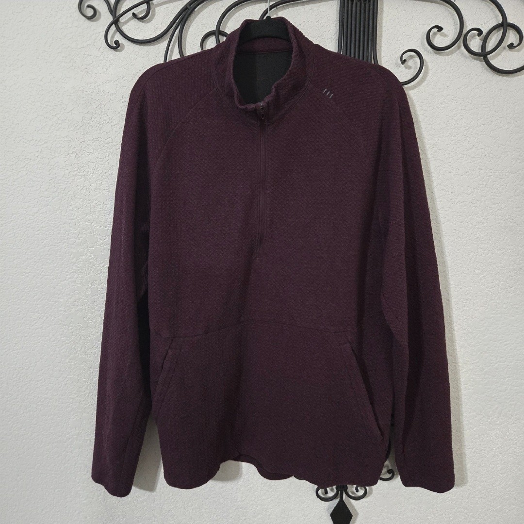 Lululemon At Ease Half Zip Pullover Burgundy Red Large