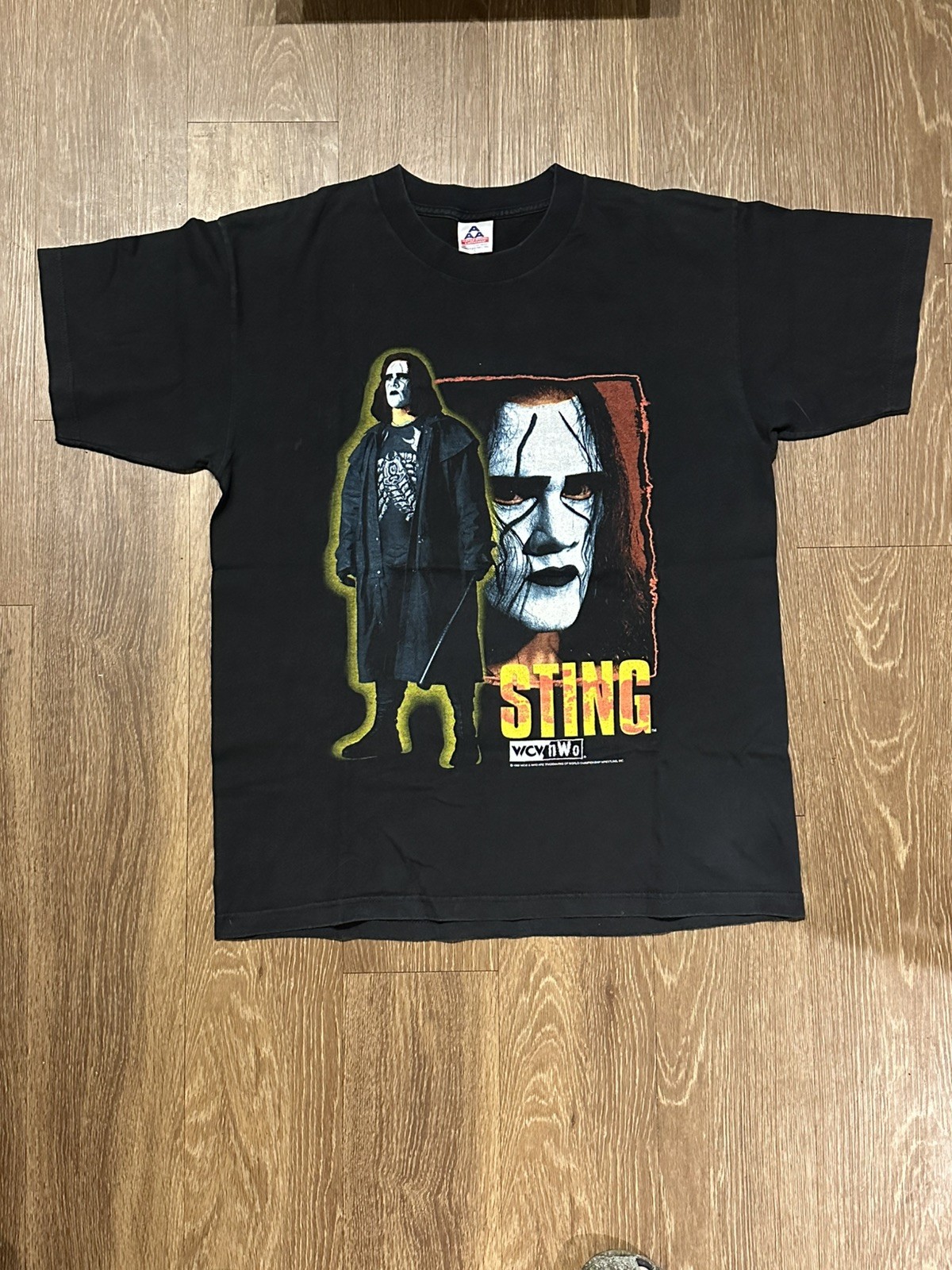 Vintage Sting 1998 WCW NWO Wrestling Rare T-Shirt on AAA Tag