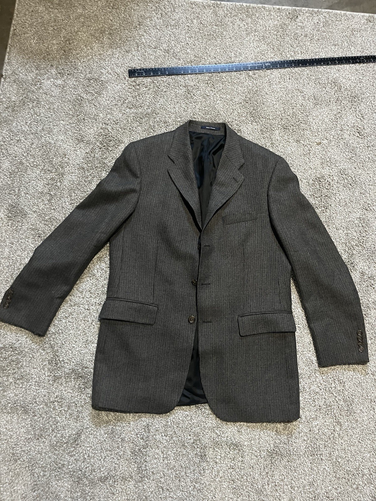 Vintage Chaps Ralph Lauren 100% Wool Houndstooth Blazer Jacket Mens 42T Canada