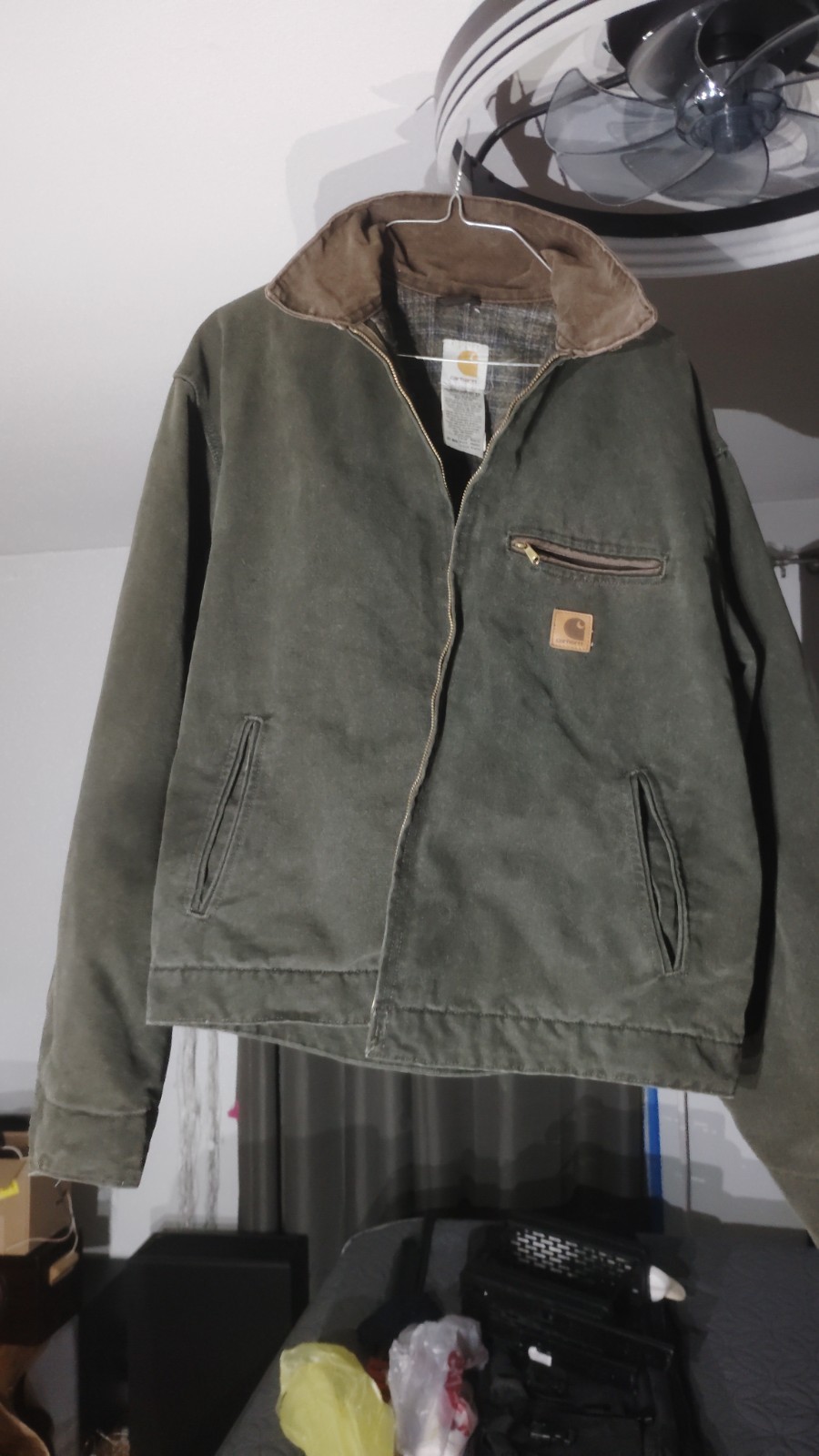 Vintage carhartt detroit jacket j97 mos size large