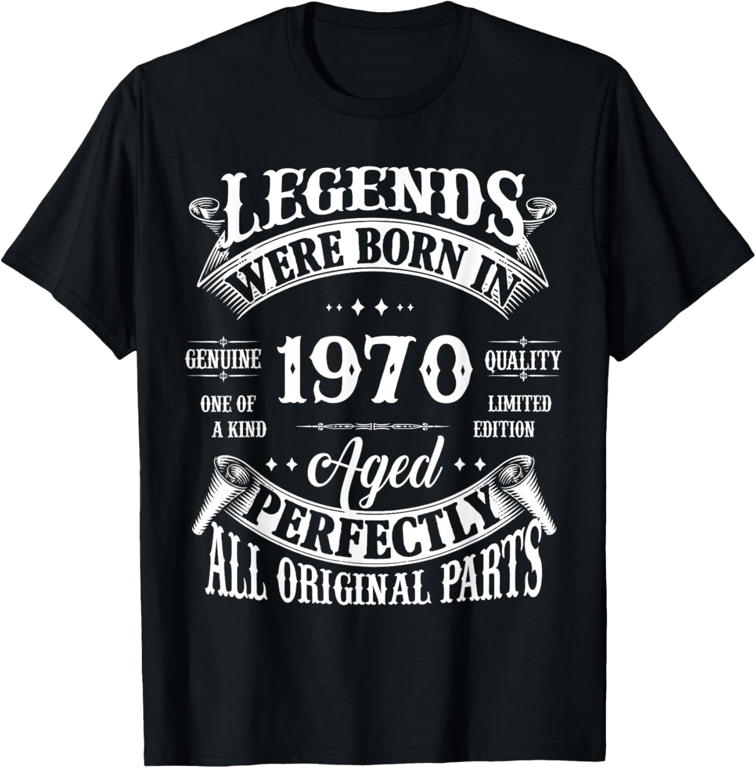 53rd Birthday Tee Vintage Legends Born In 1970 53 Years Old T-Shirt