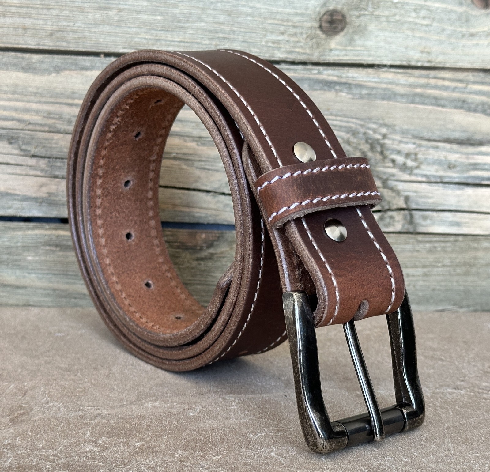 Handmade Heavy Duty Leather Work Tool Gun Belt 1.5