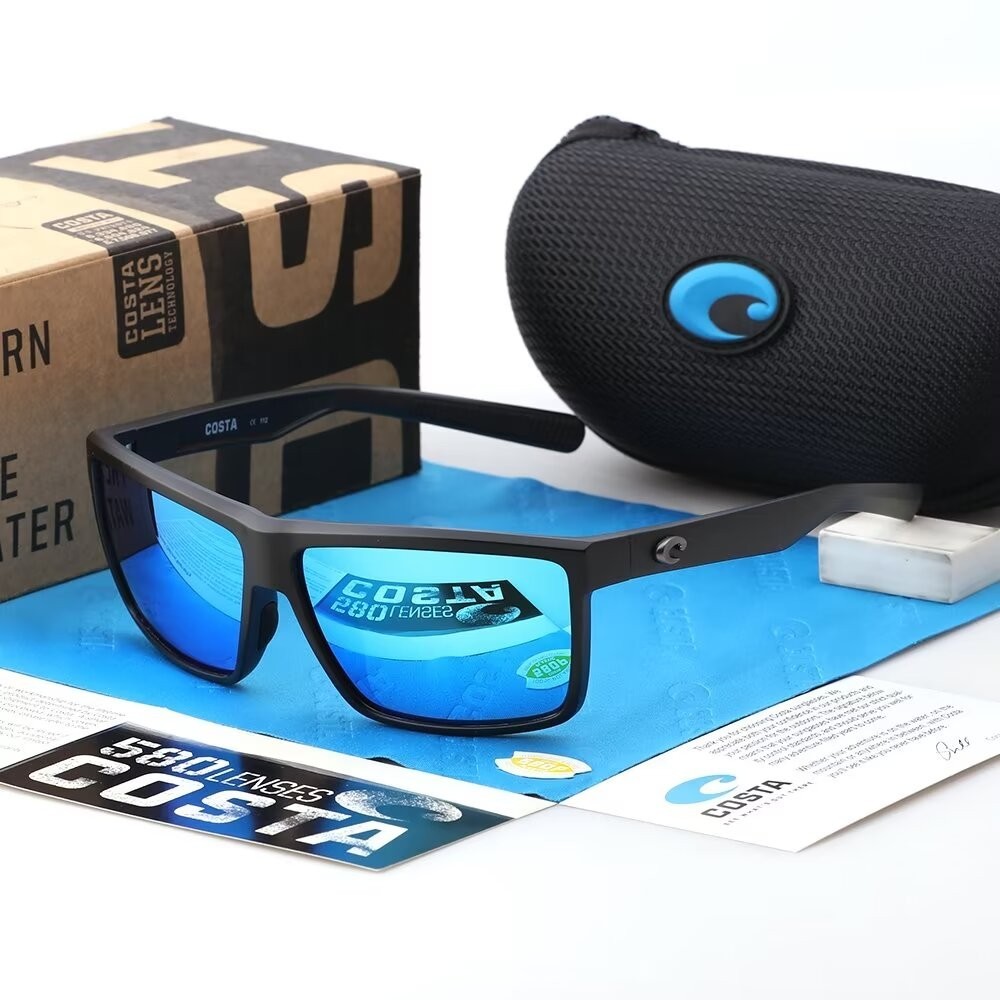 NEW IN BOX Costa Rinconcito 580p Polarized Sunglasses (Black/Blue)