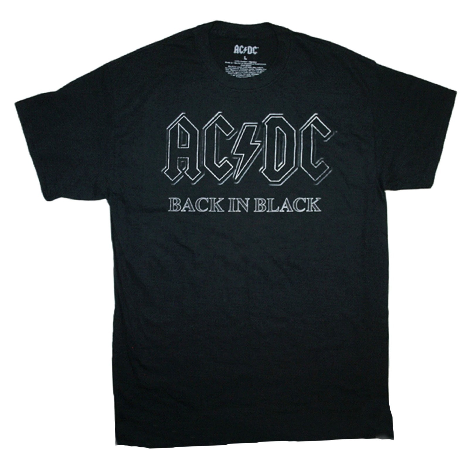 AC/DC Back in Black Men's Graphic Print T-Shirt NWT