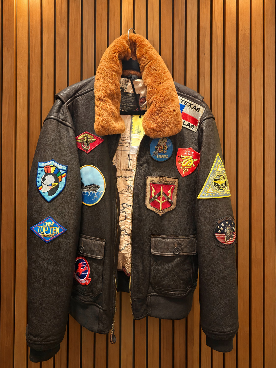 The Official TOP GUN Leather Bomber Jacket