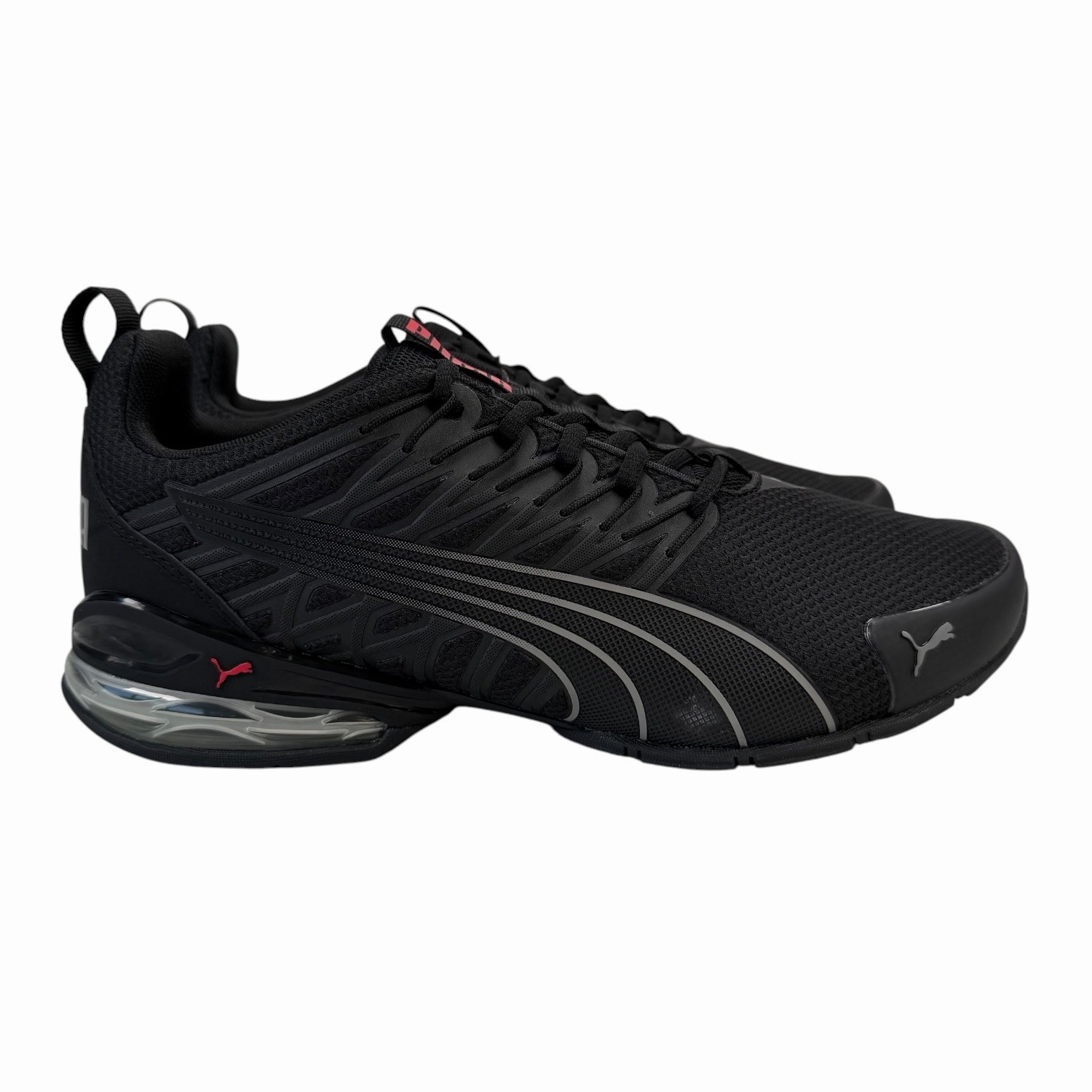 Puma Voltaic Evo Black Stormy Slate Red Shoes Men\'s Size 9