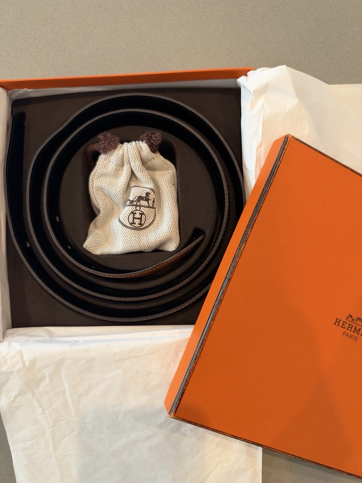 Hermes Belt- Double Sided Size 95