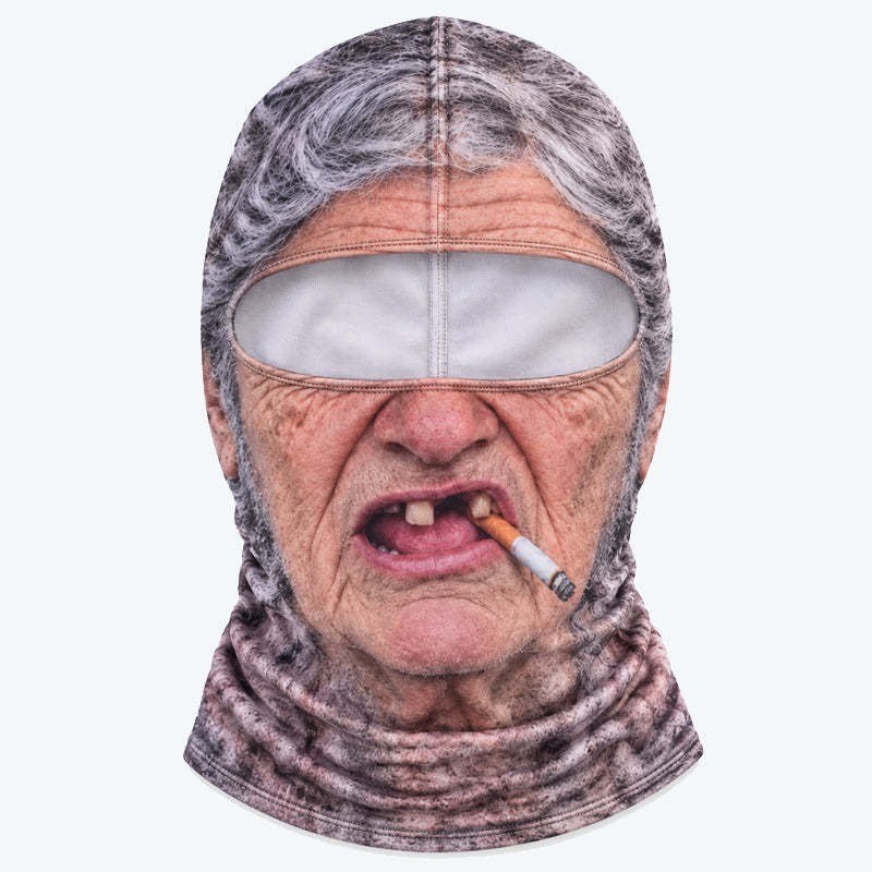 Old Man Ski Mask Funny Realistic Face Balaclava 3D Printed Full Face Winter 2027