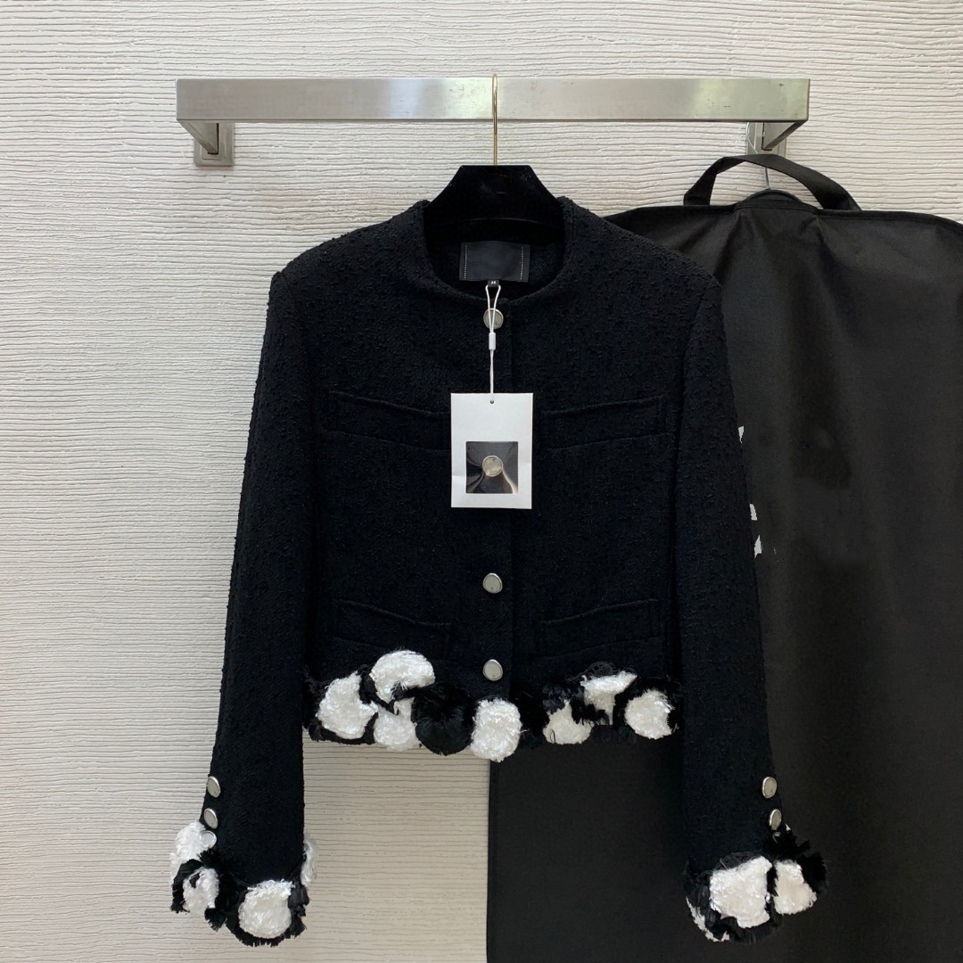 2026 Floral Fringe Edge Single‑Breasted Elegant Women Jacket