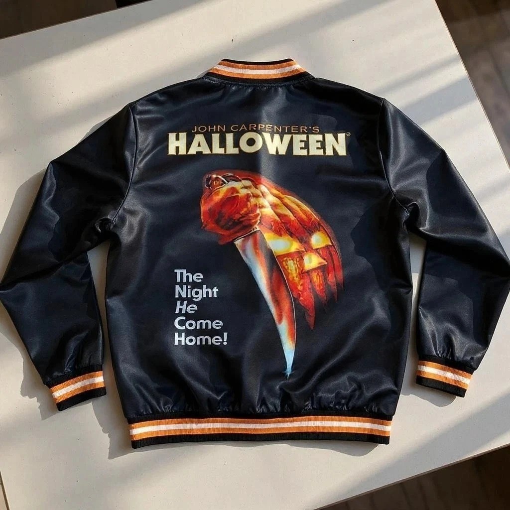 Men's John Carpenter's Halloween Style 1978 Black Bomber Jacket