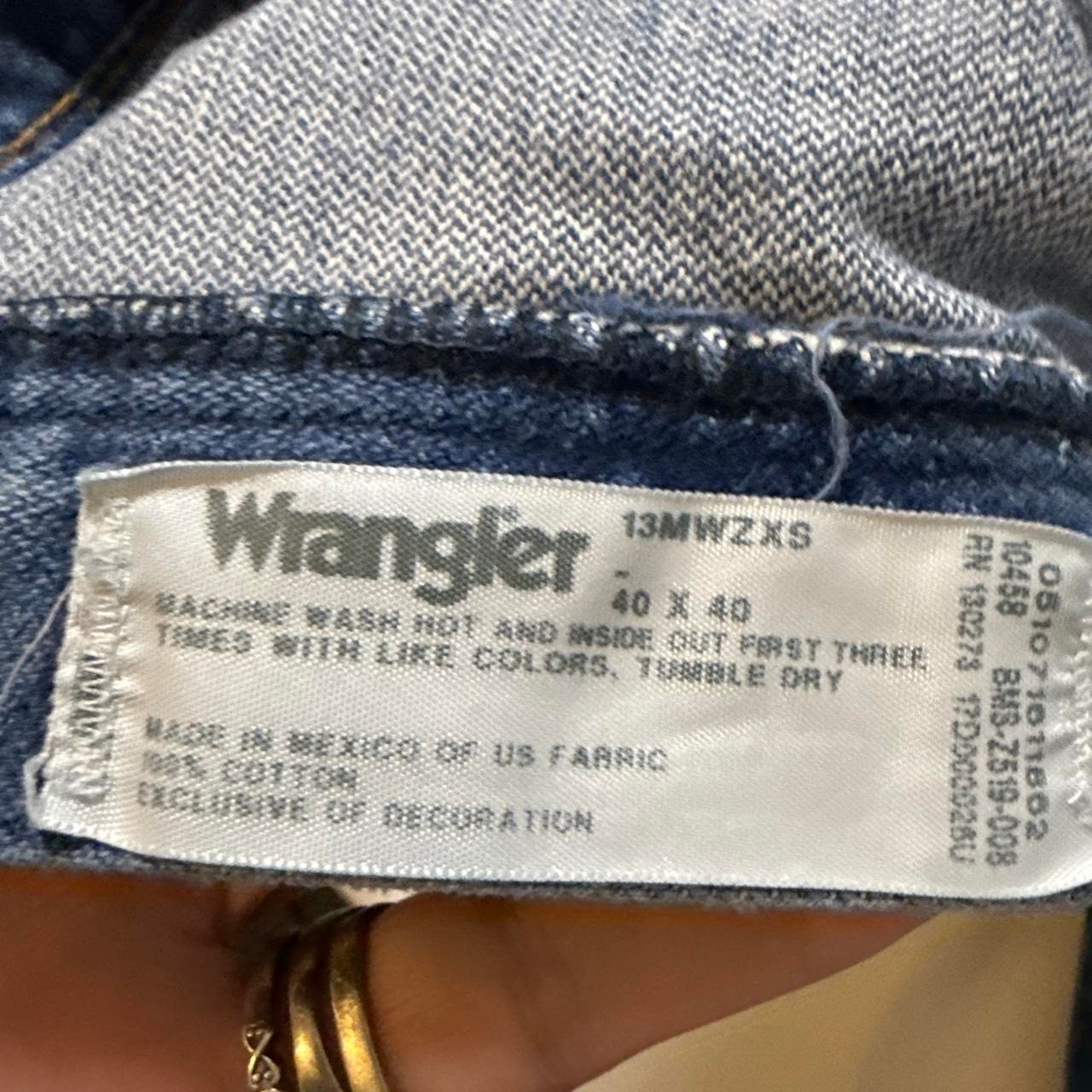 Wrangler 13MWZXS Mens Cowboy Cut Blue Denim Straight Leg Jeans 40x40
