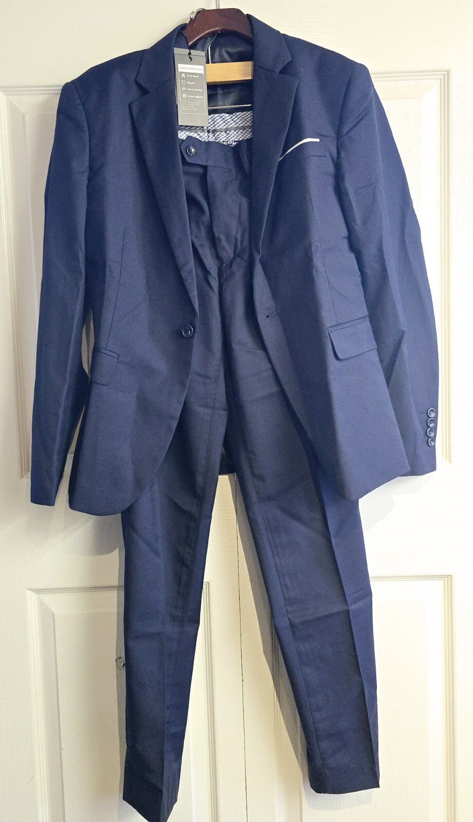 MAGE MALE 3 Pieces Suit Elegant Solid One Button Slim Fit Single Breasted XS