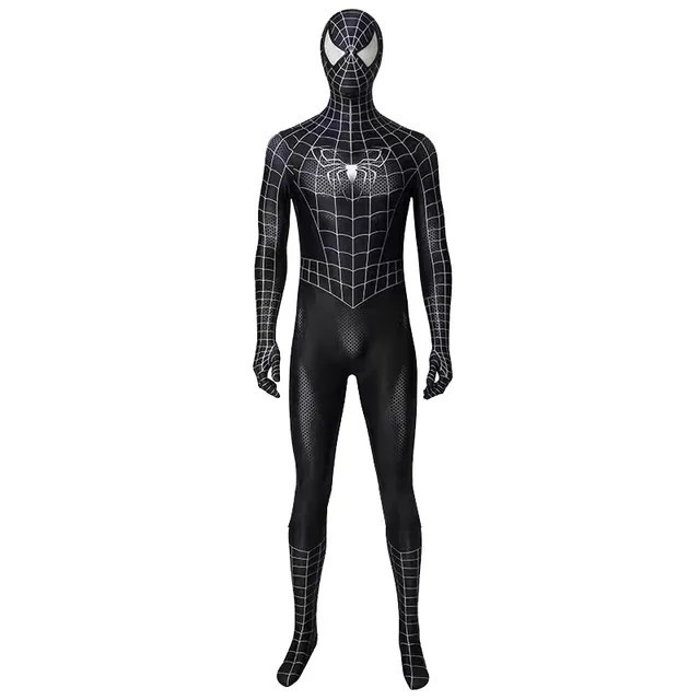 Black Spiderman Jumpsuit Venom Spider-man Cosplay Costume Bodysuits Adult/Kids