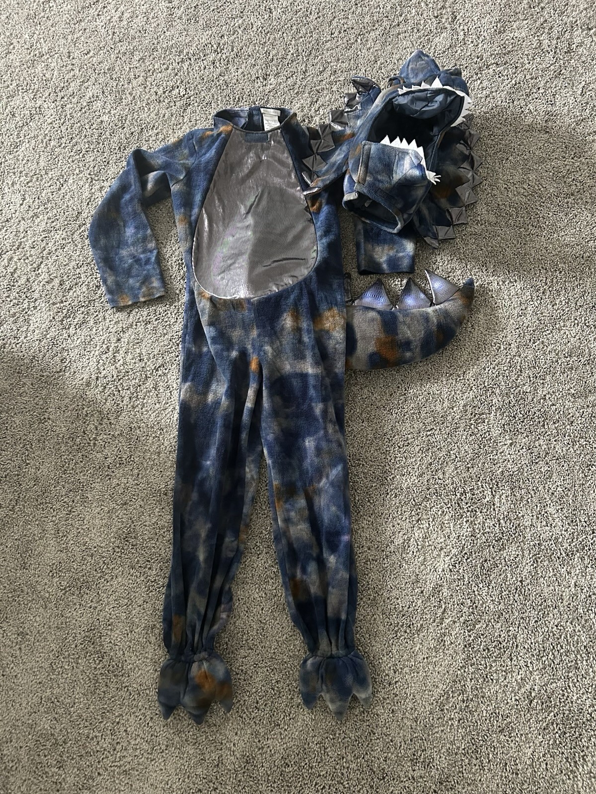Pottery Barn Kids Blue DILOPHOSAURUS DINOSAUR Light-Up Costume Kids Size 7-8