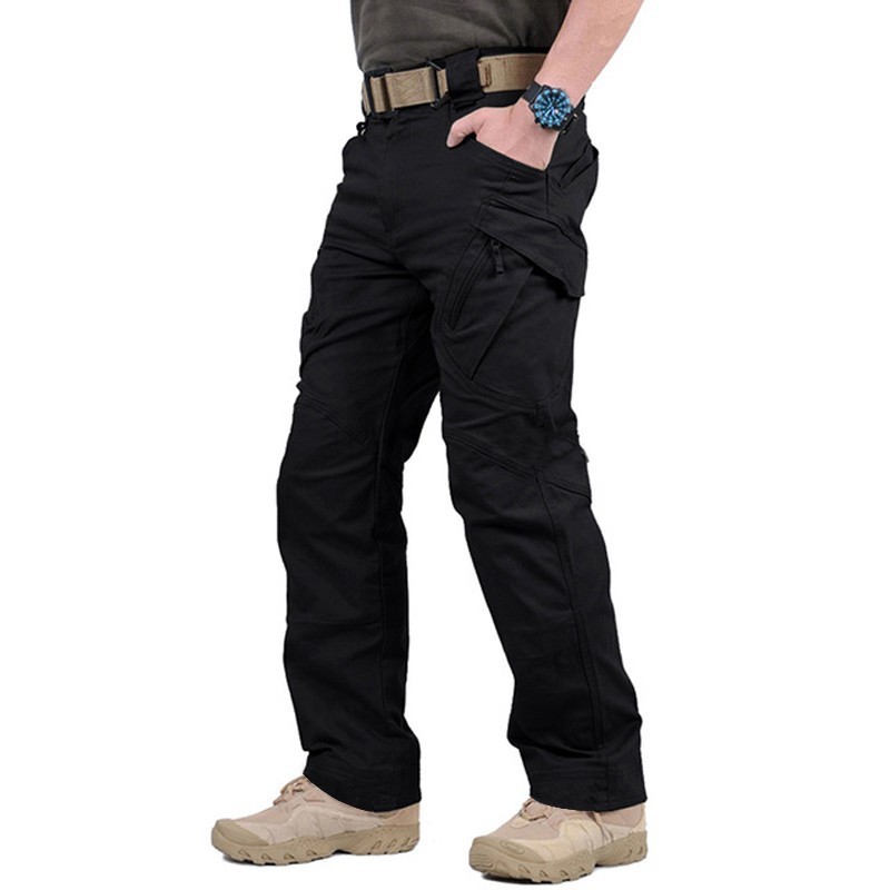 Men\'s Tactical Cargo Pants Multi Pockets Ripstop Durable Work Outdoor Hiking