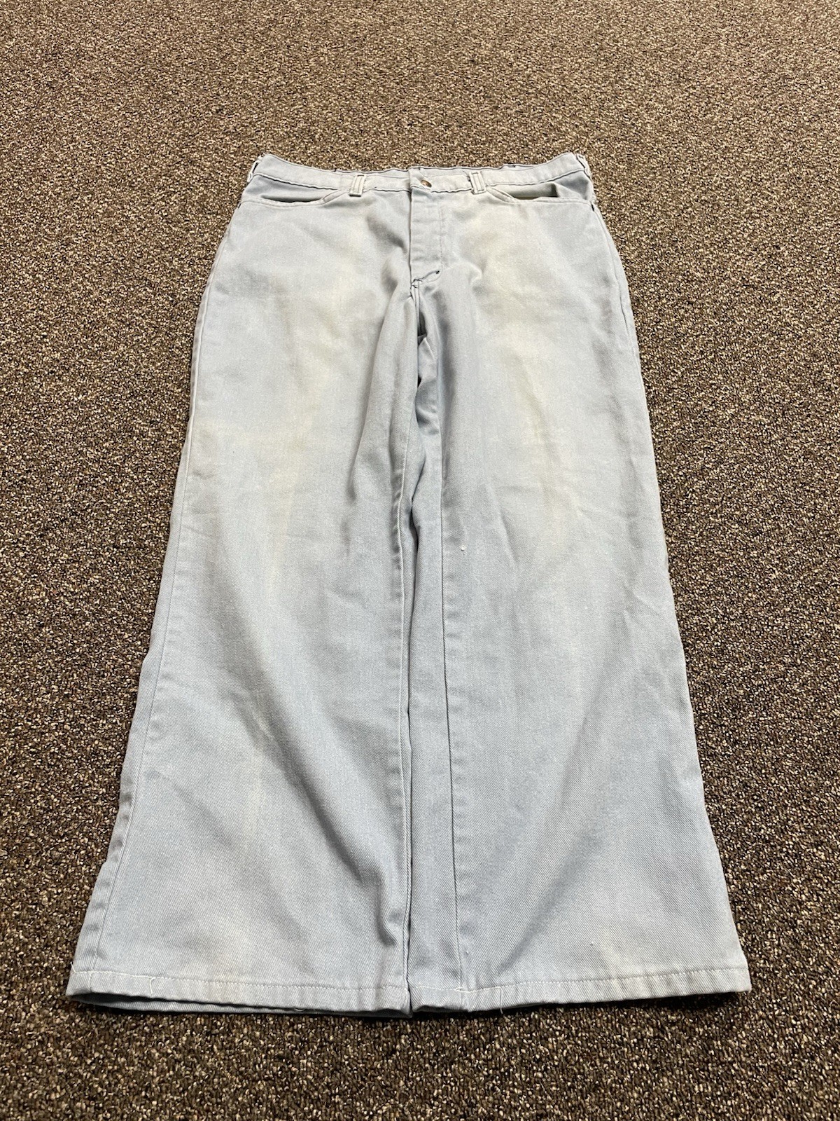 True Vintage 1960s Blue Jeans Chinos Light Wash Size 33x28 Rare Paterson