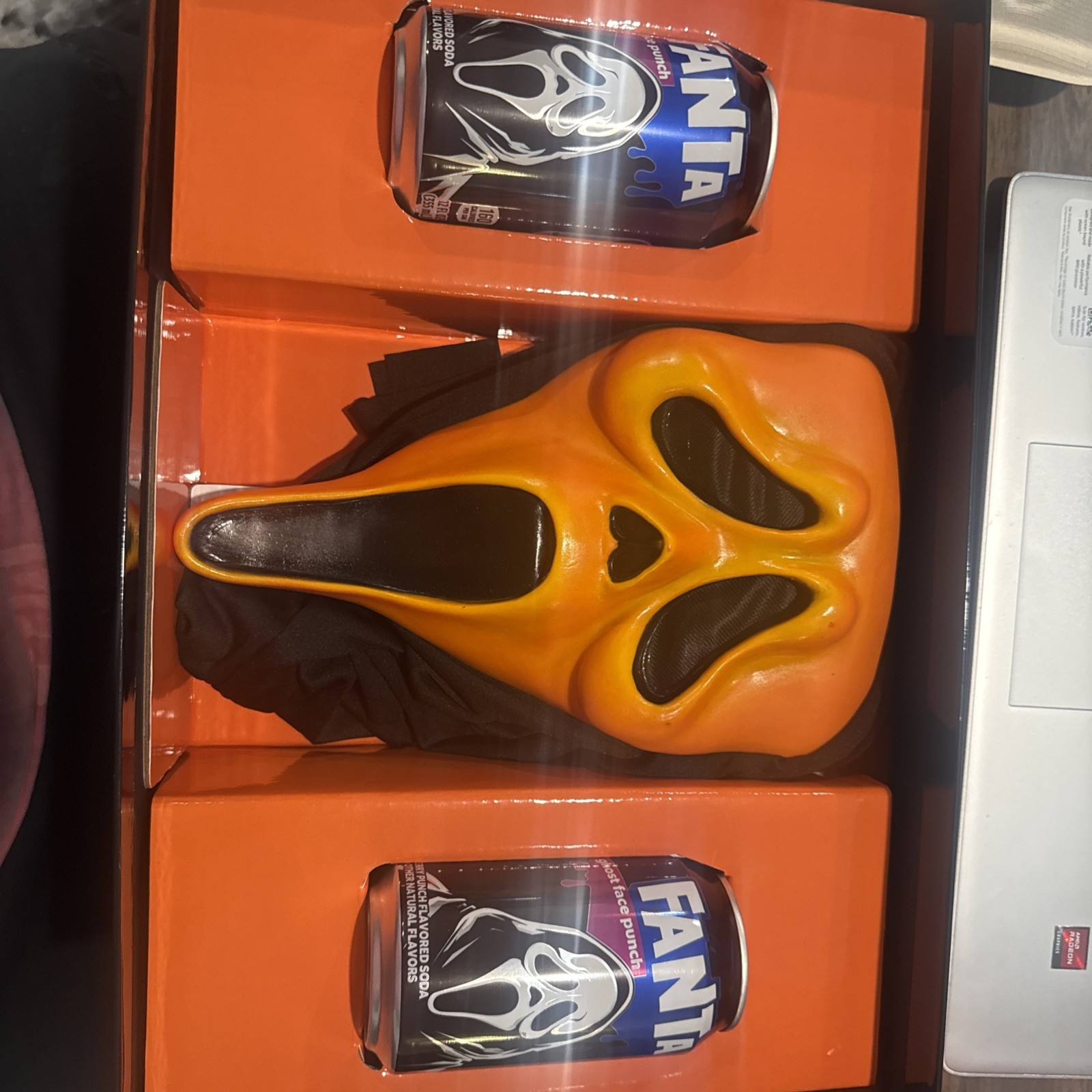 New Halloween Scream Ghost Face Mask Orange Fanta Brand New Special Edition 
