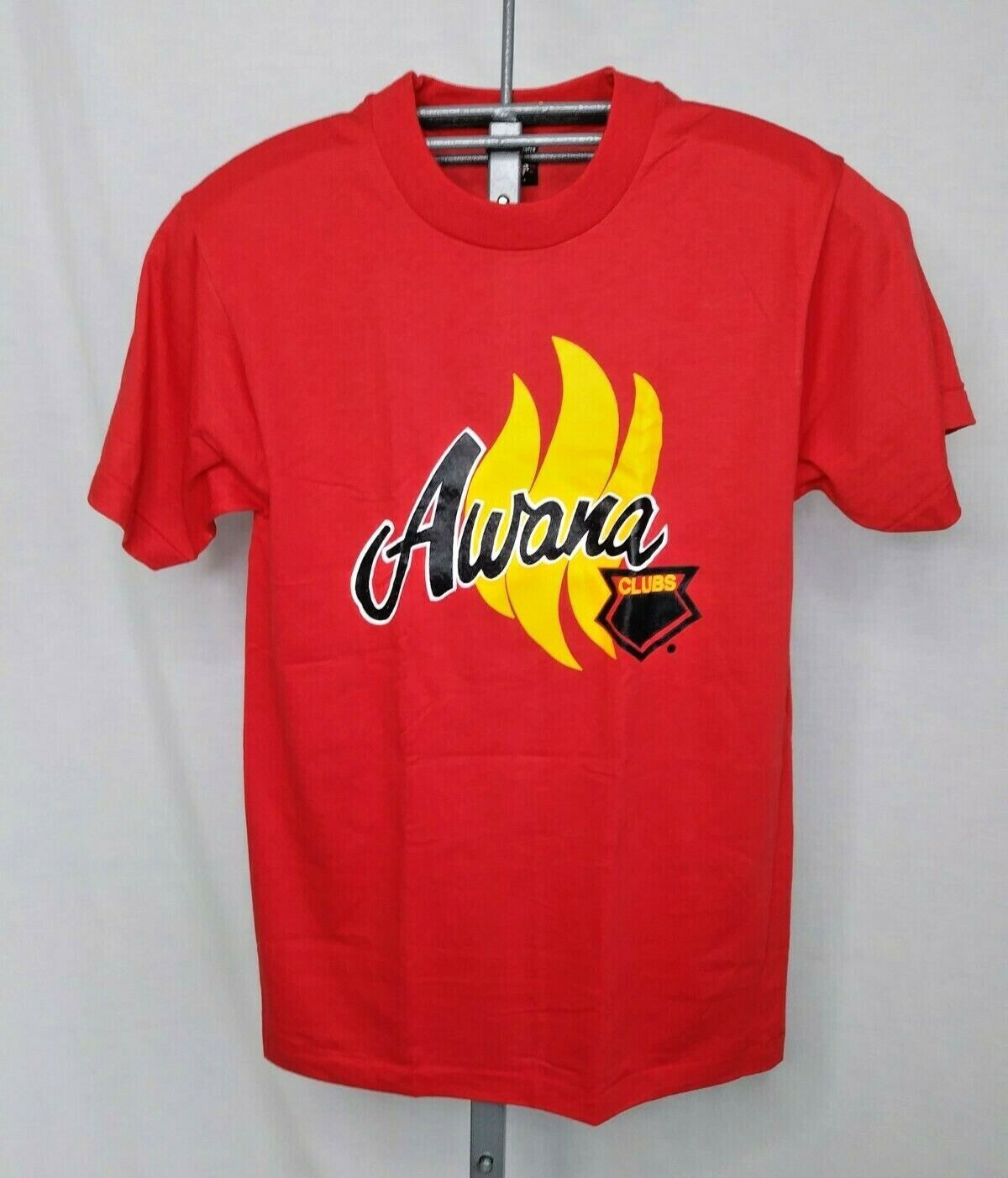  Vintage Awana Clubs Christian T Shirt 80\'S Med NWOT NOS Red Single Stitch