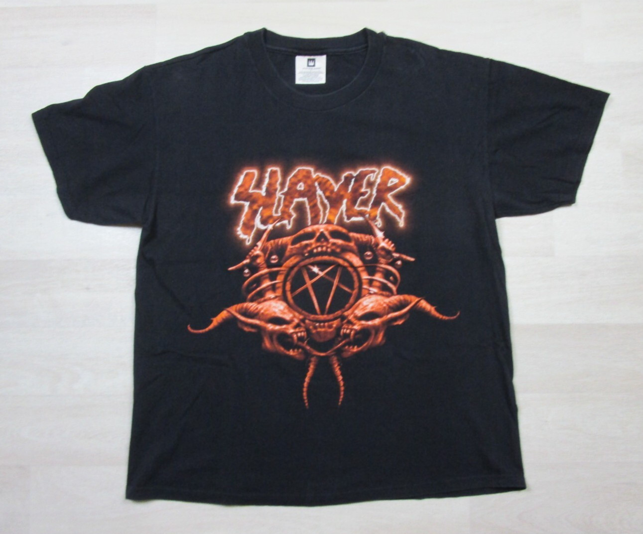 Vintage Slayer Band T Shirt (L) Diabolus on Tour 90s Winterland Tag Orange Logo