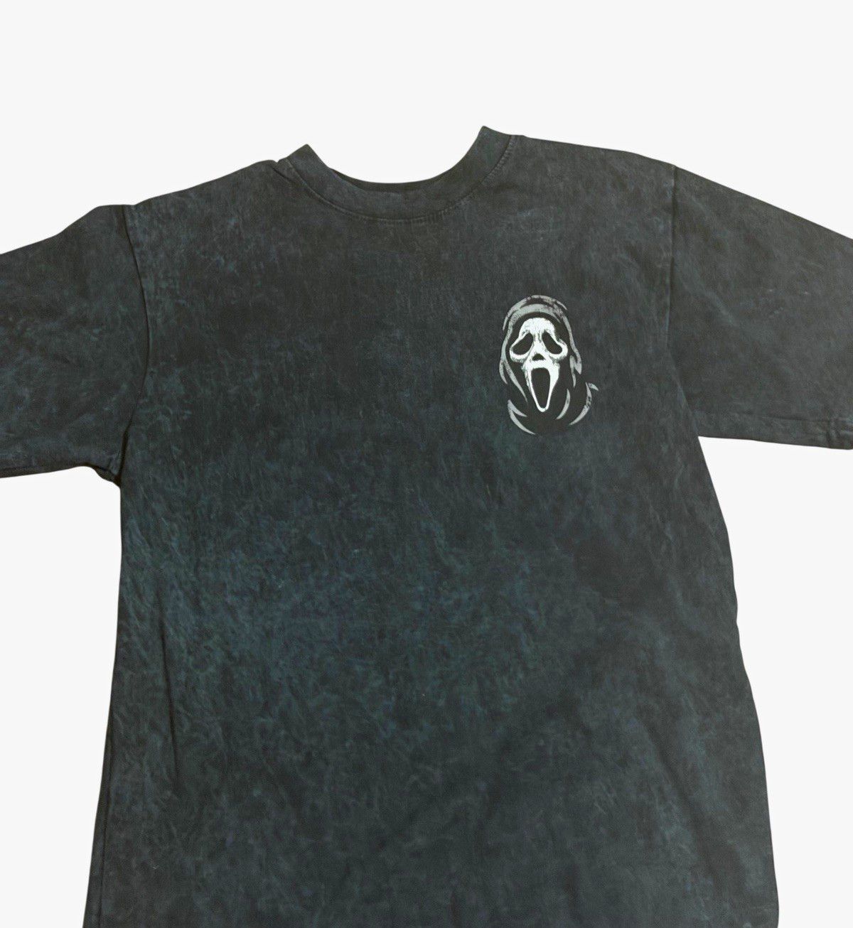 Ghost Face Scream Ghostface New York Graphic acidwash Cotton Crew Neck T-Shirt M
