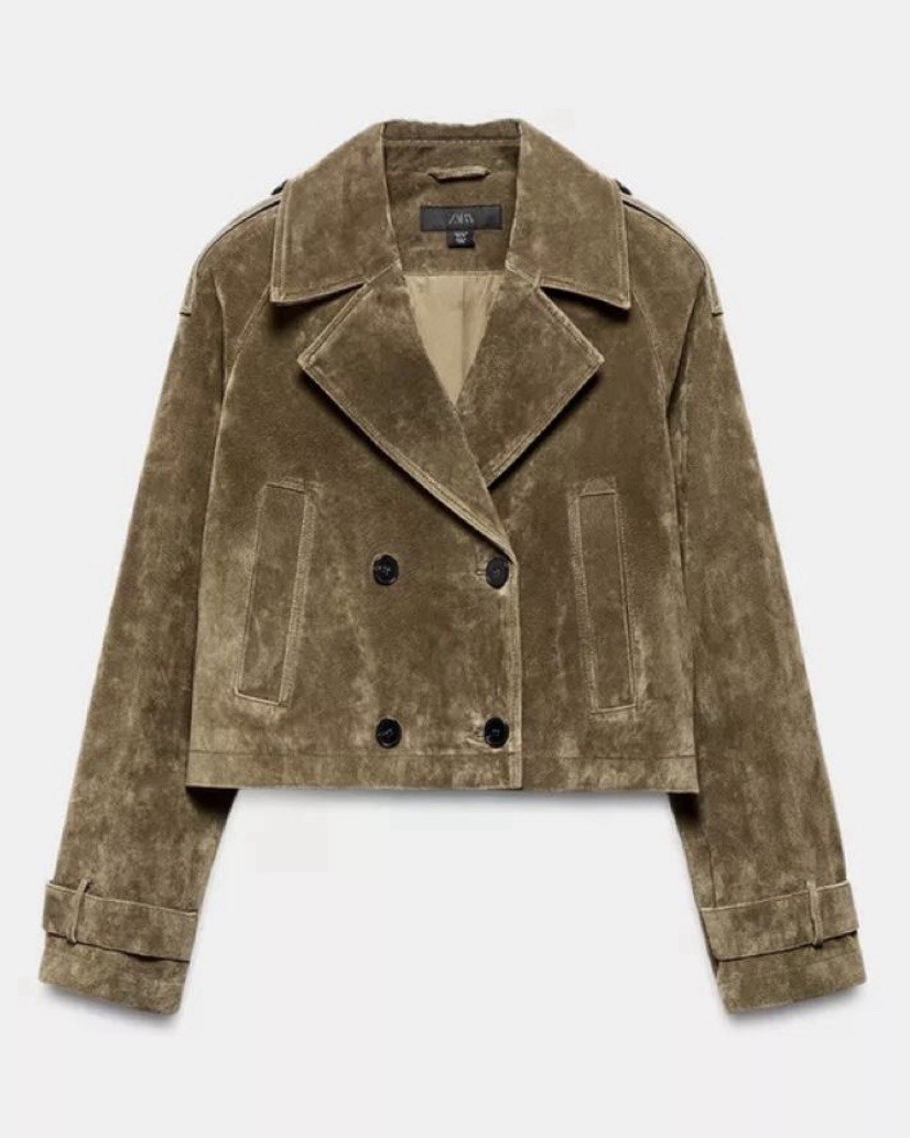 Zara suede jacket women small new