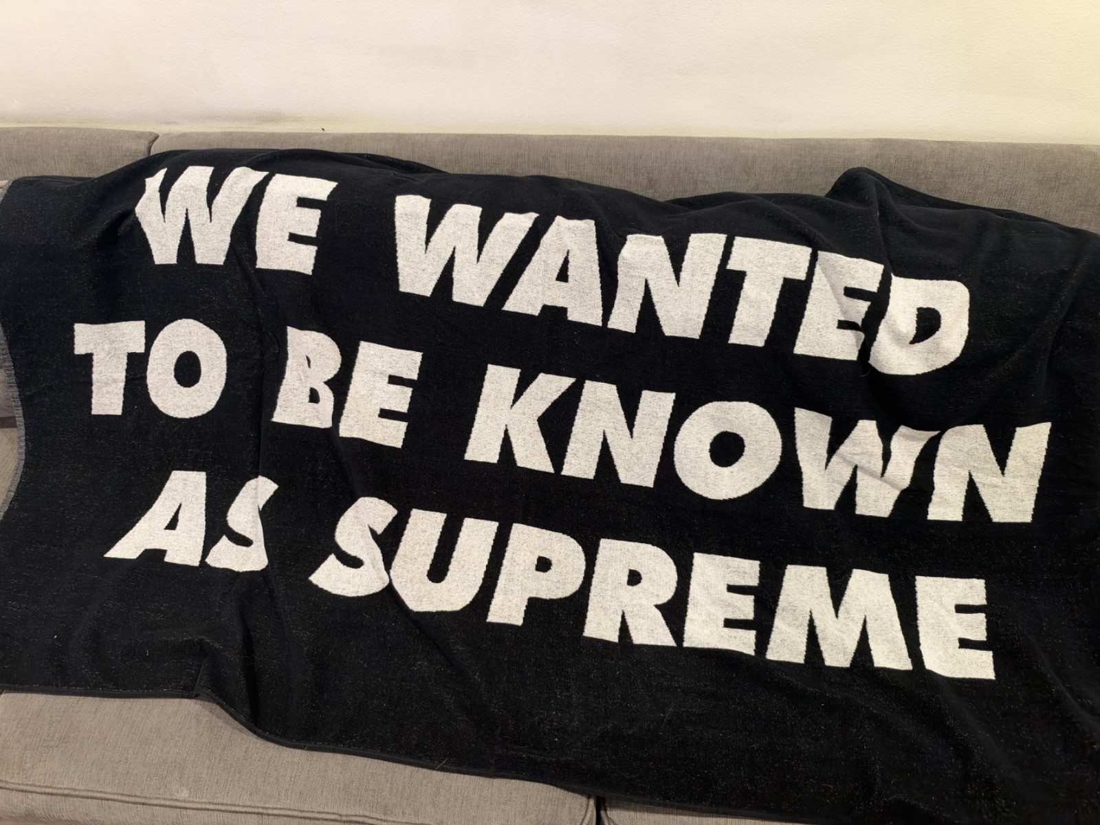 Supreme Known As Towel Black NEW WITHOUT TAGS