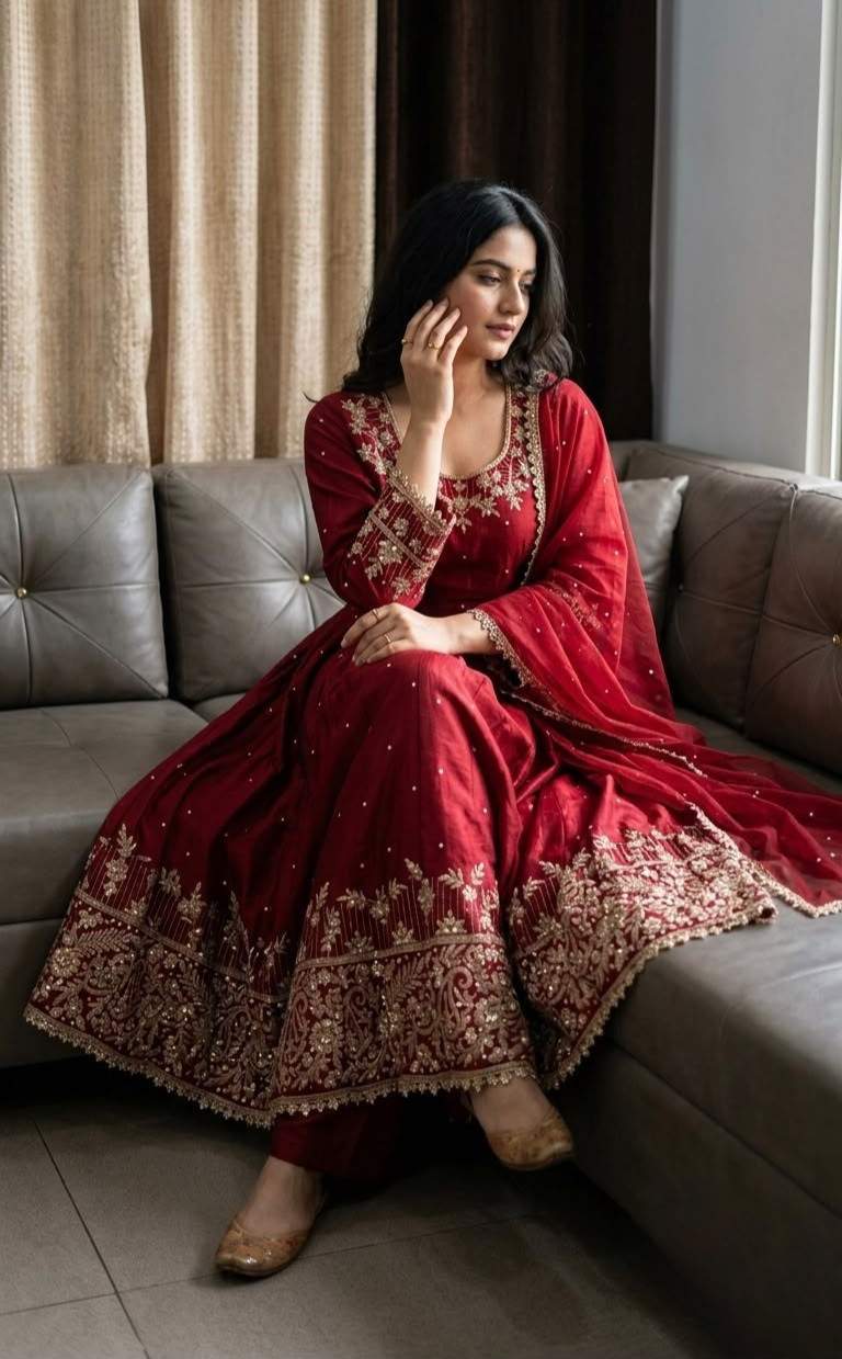 Anarkali Dress Pakistani Indian Ethnic Gown Bollywood Suit Wedding Party Wear