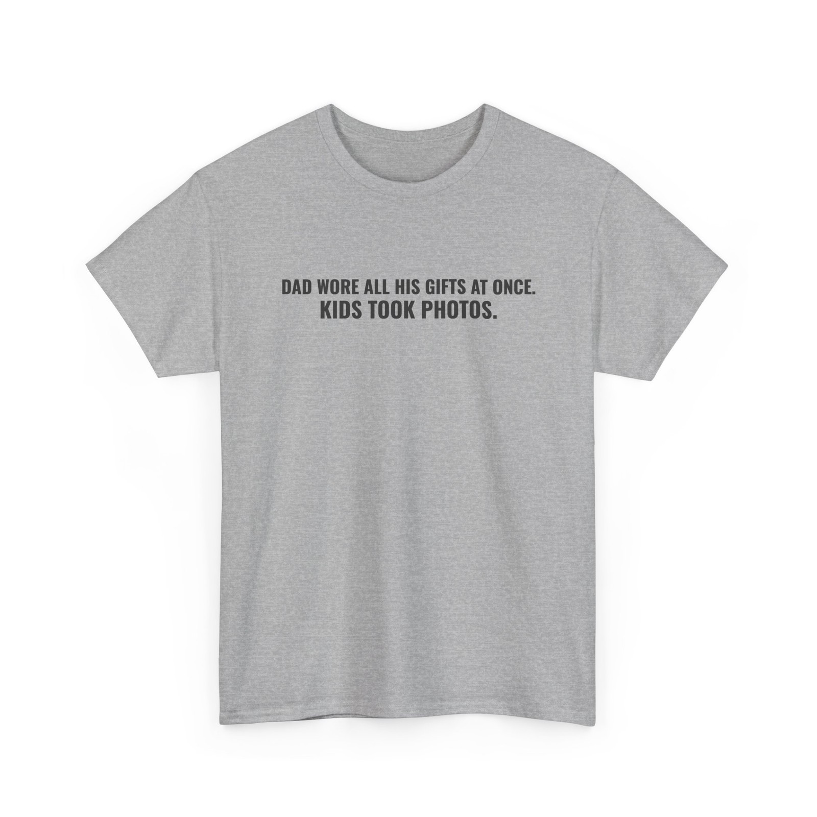 Dad Wore All His Gifts At Once Kids Took Photos Christmas T-Shirt ThreadWill