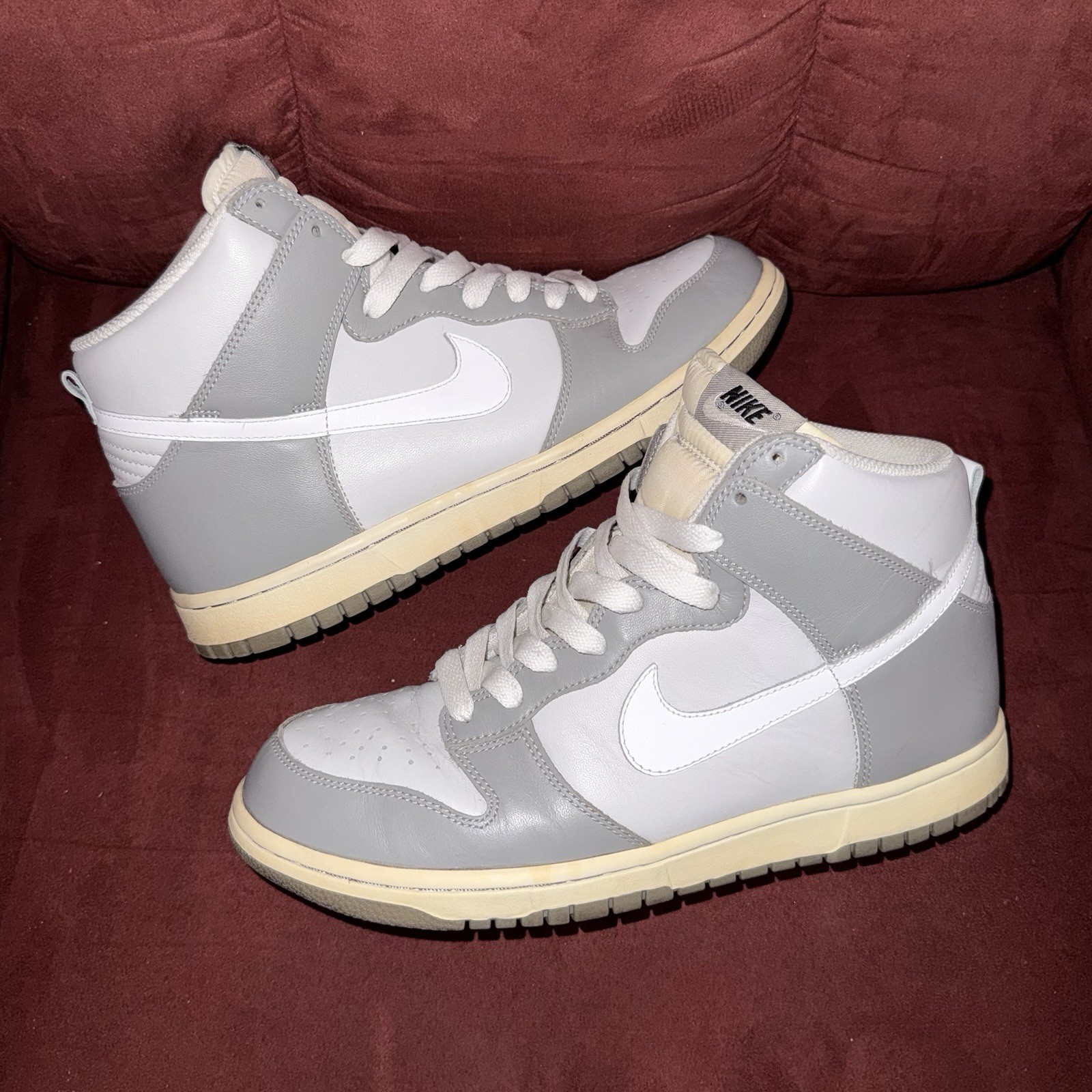 Nike Dunk High Neutral Gray Men\'s Size 8.5 2008 317982-011 RARE No Box