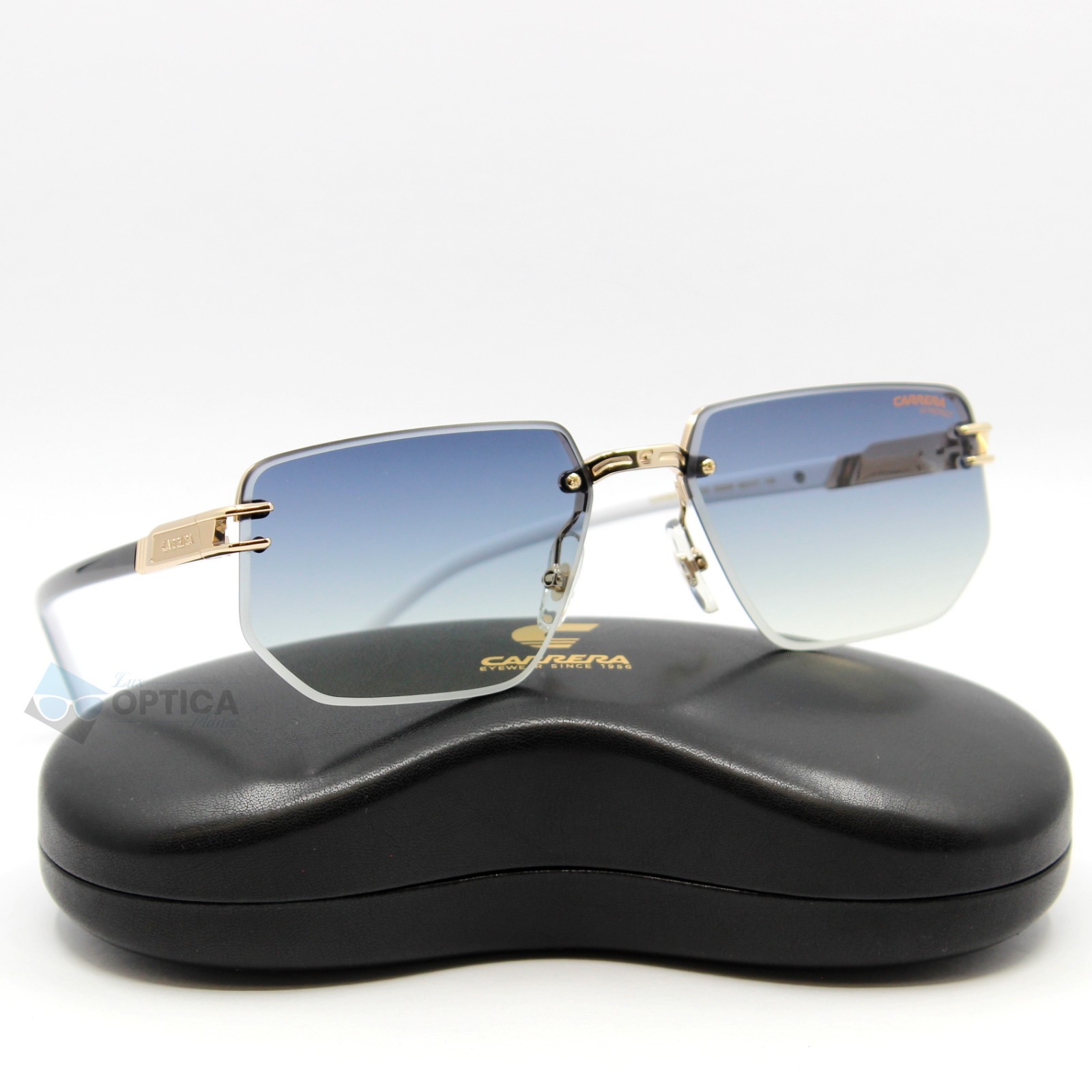 NEW Carrera 1070/S 80S Sunglasses Black White Frame/Dark Blue Gradient Lens 60mm