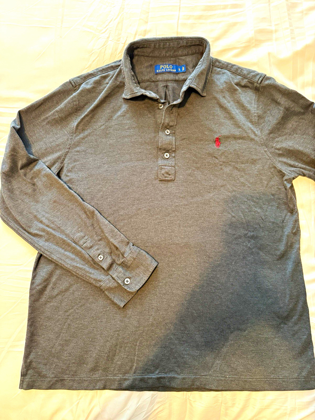 LOT of 5 Men’s long sleeve shirts: Polo, IZOD, Bass