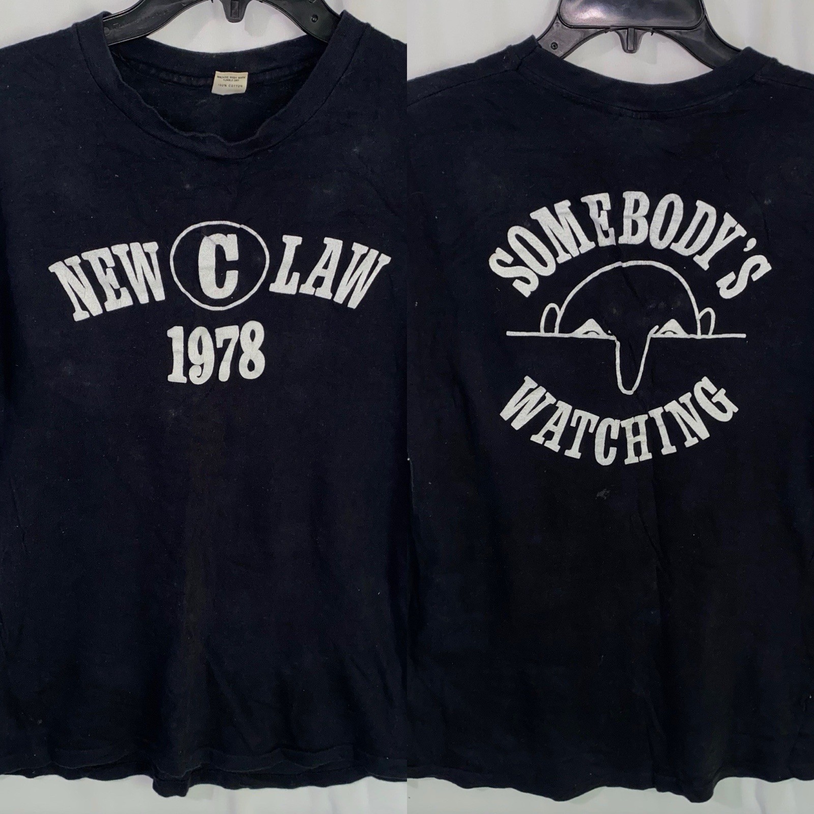 True Vintage 1978 New C Law Somebody’s Watching T Shirt 70s