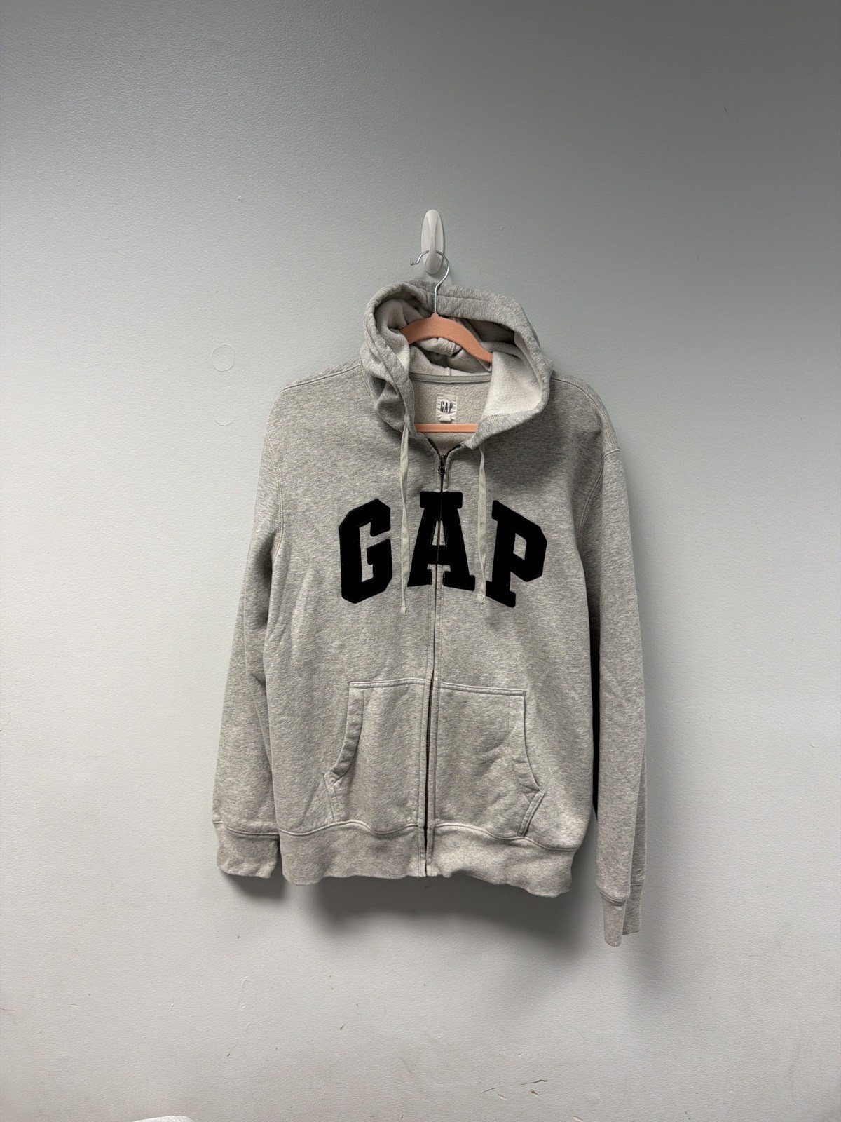 GAP Classic Arch Logo Full-Zip Hoodie Heather Gray Size L