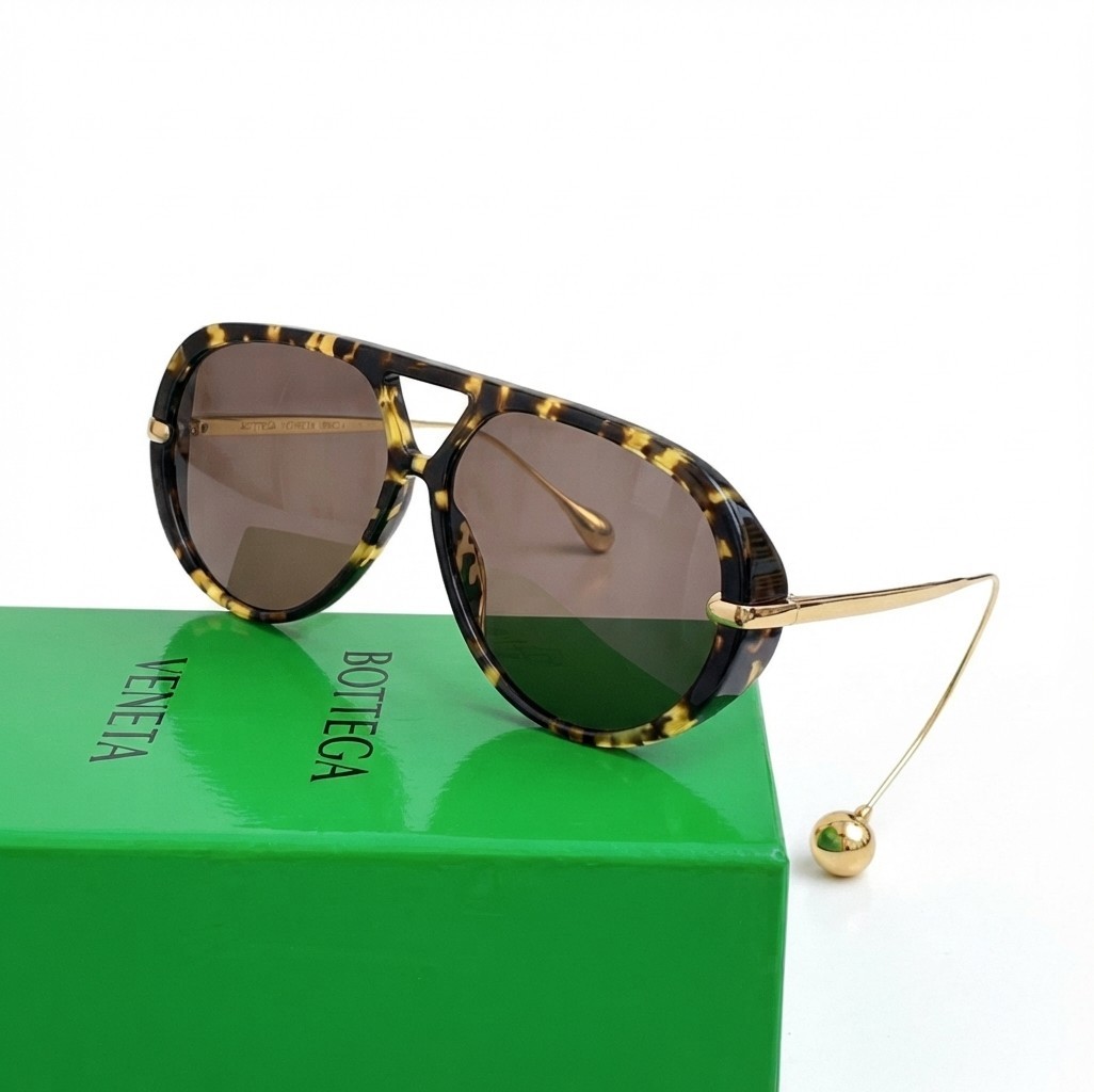 Bottega Veneta BV1273 Luxury Women’s Brown Tortoiseshell Sunglasses 63mm UV400