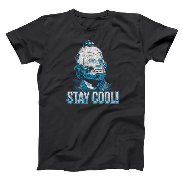 Stay Cool Mr Freeze Funny  Humor  Comic  Geek  Arnold Black Basic Men\'s T-Shirt