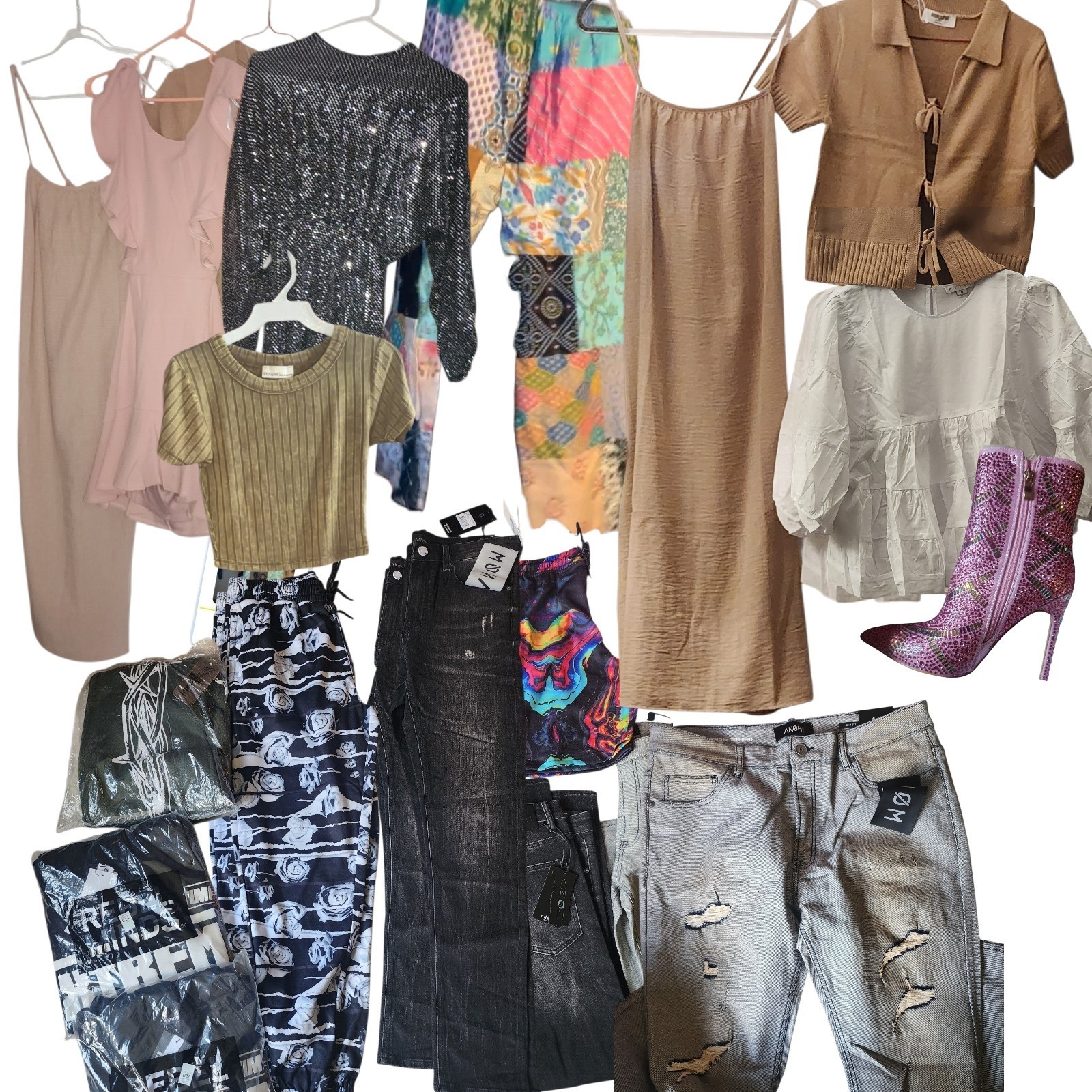 Wholesale Clothing Lot $650 Bundle, Mixed Box, Women's & Mens, Resellers Deals