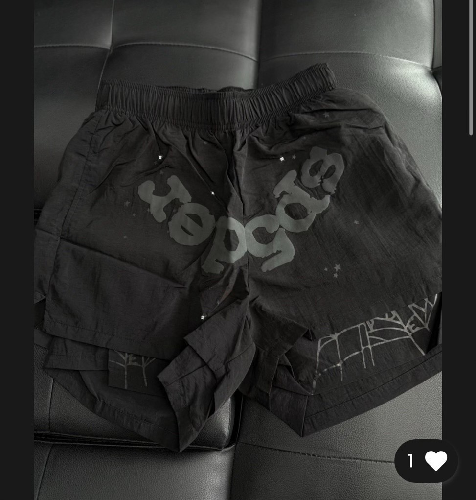 SP5DER OG WEB LOGO DOUBLE LAYER SHORTS