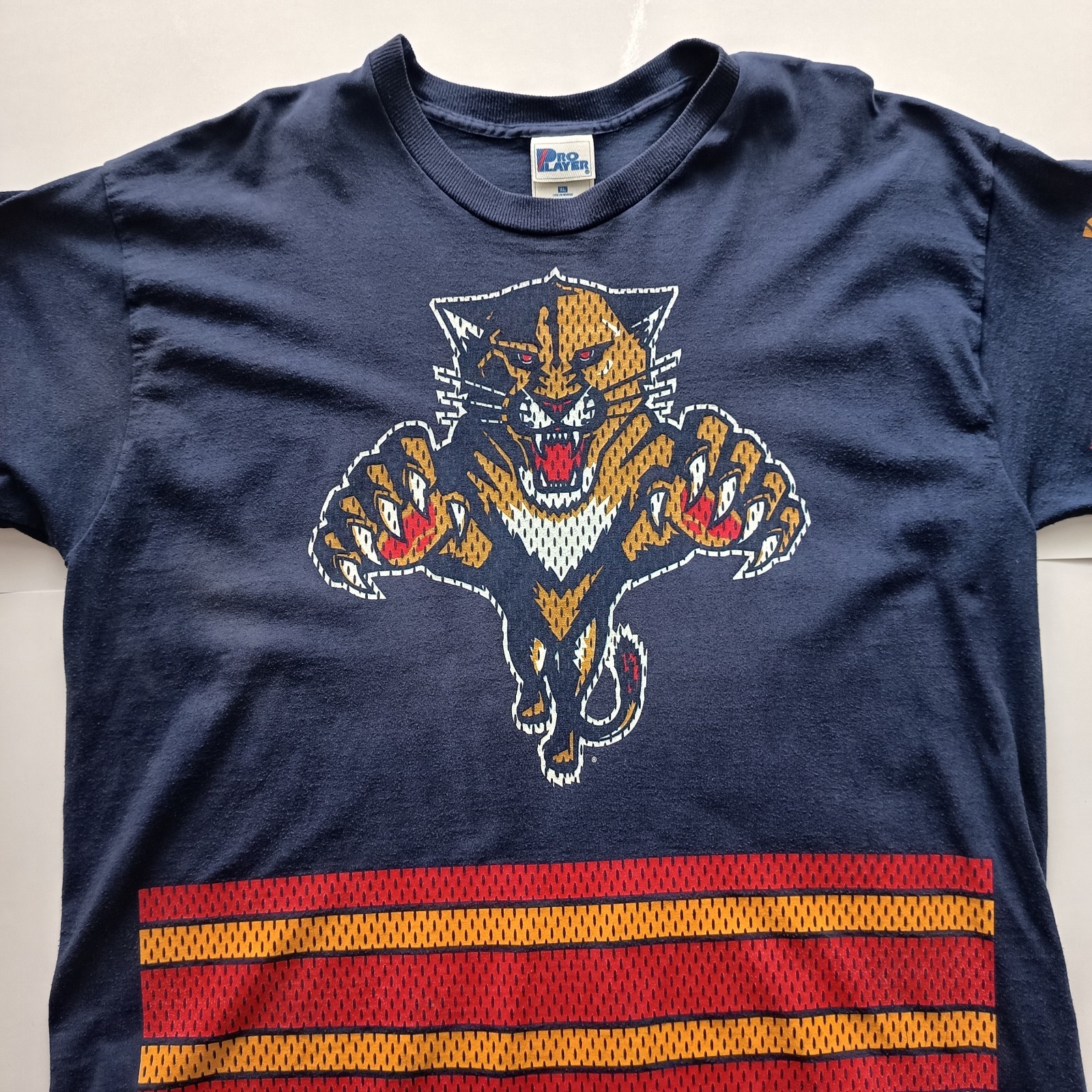 Vintage 90s Florida Panthers NHL Shirt XL Pro Player Made in USA