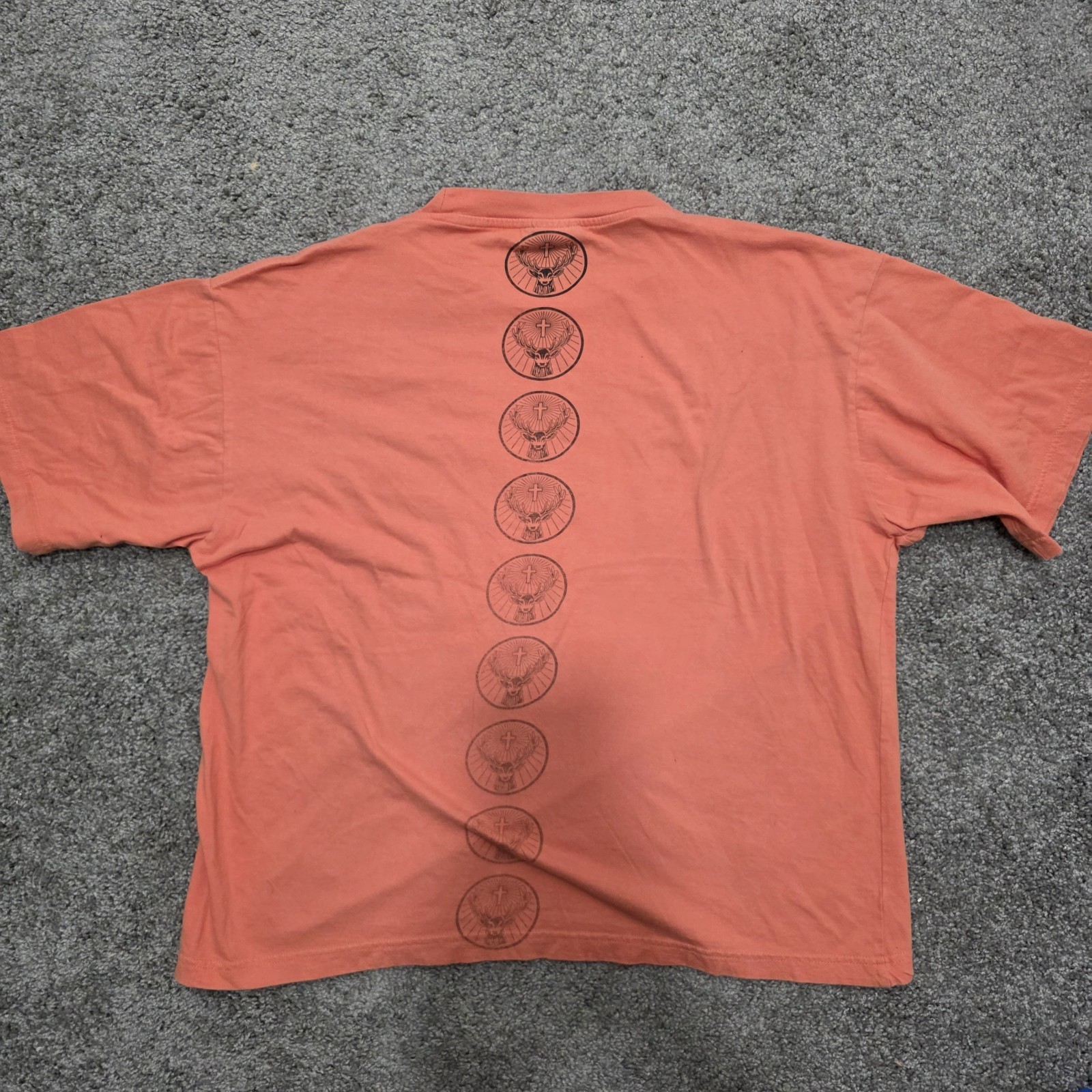 Vintage Jagermeister Mens Orange  Logo Graphic T-Shirt SZ L Logo