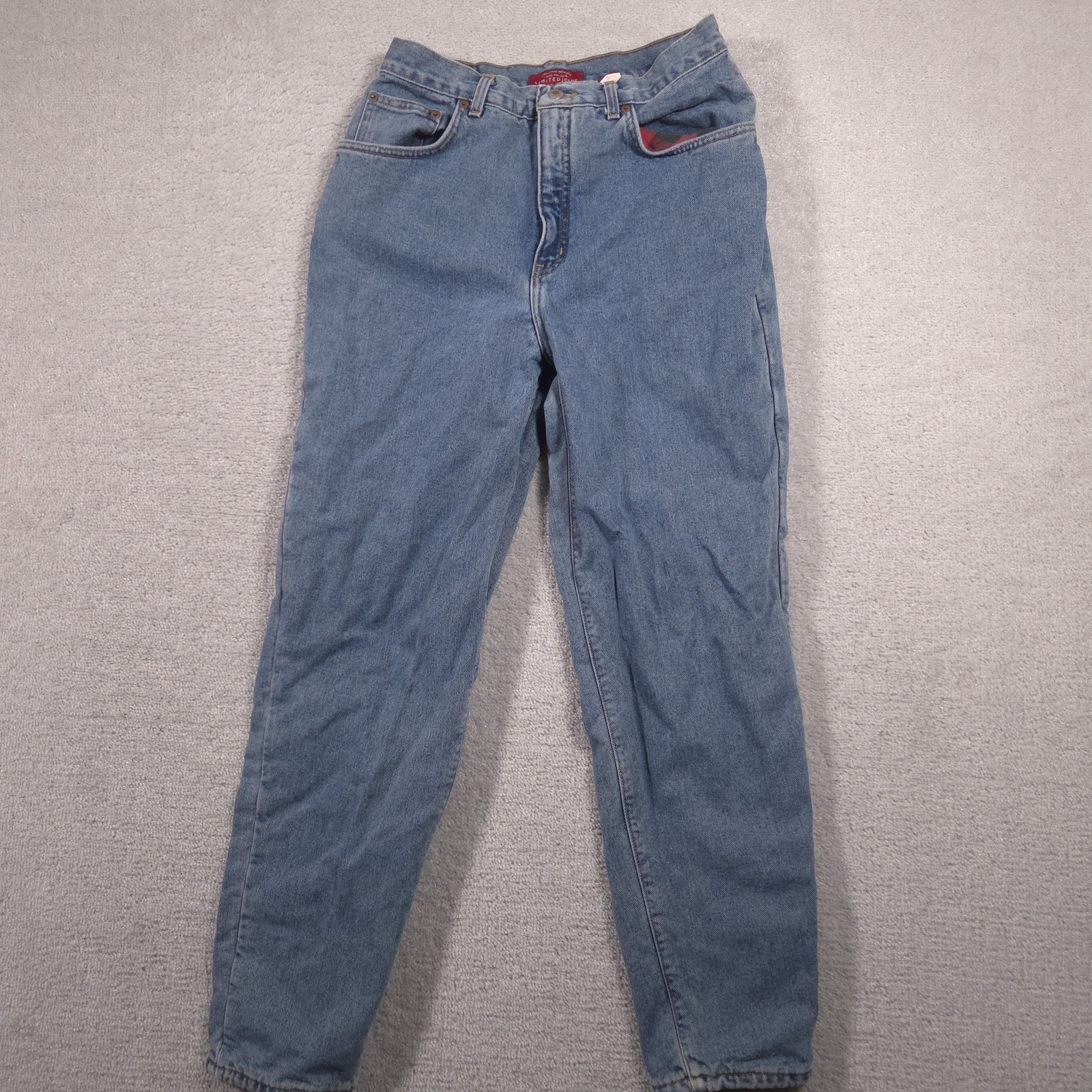 Vintage LIMITEDjeans Jeans Womens 12R Blue High Rise Lined Tapered Denim 90s