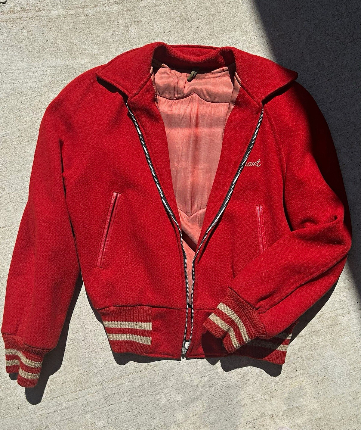 1950s US Grant high school Drill team sabrettes jacket pit to pit 18, waist 23