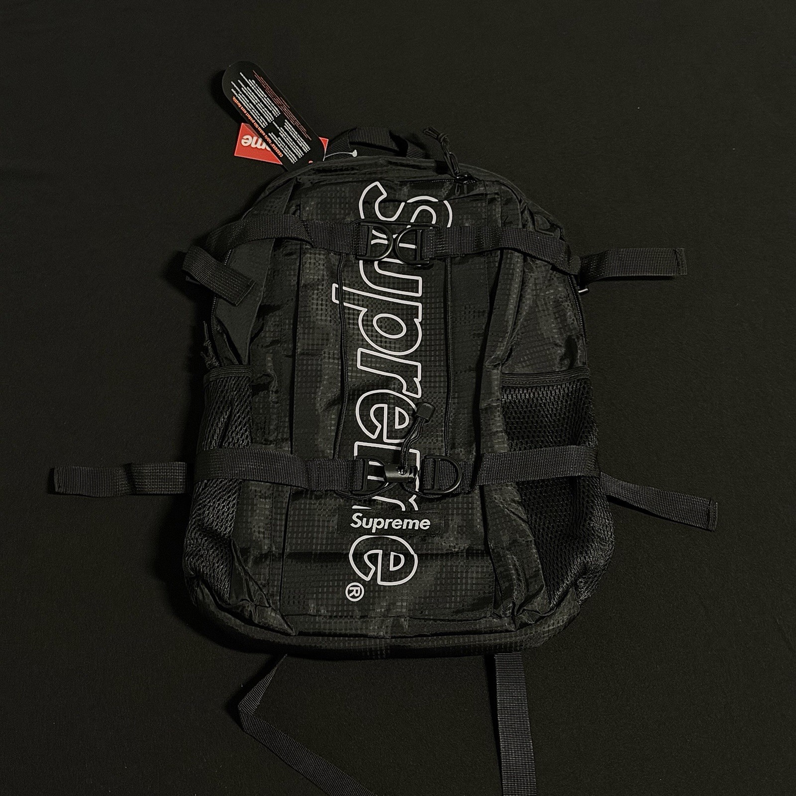 Supreme FW18 Cordura Backpack Black Bogo Multi Zip Outdoor Wateresistant