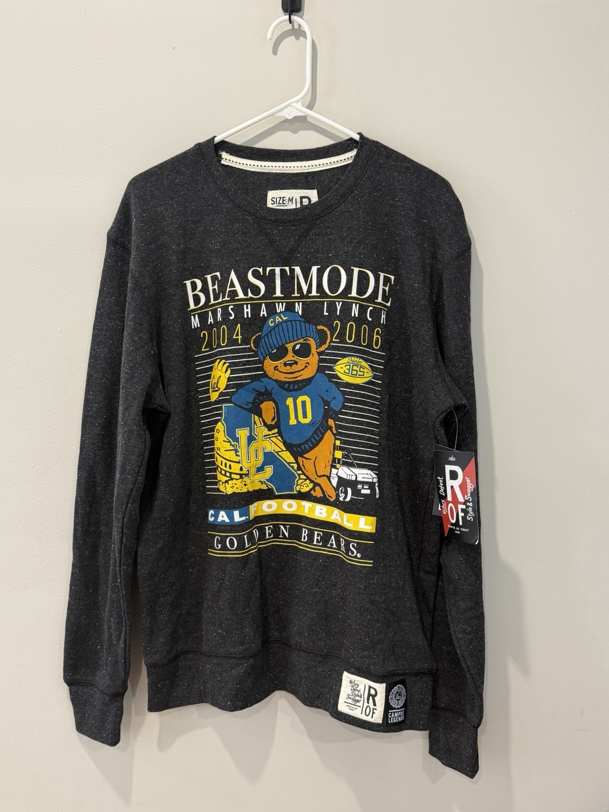Roots of Fight Marshawn Lynch #10 Cal Bears Sweatshirt Size Medium  NWT