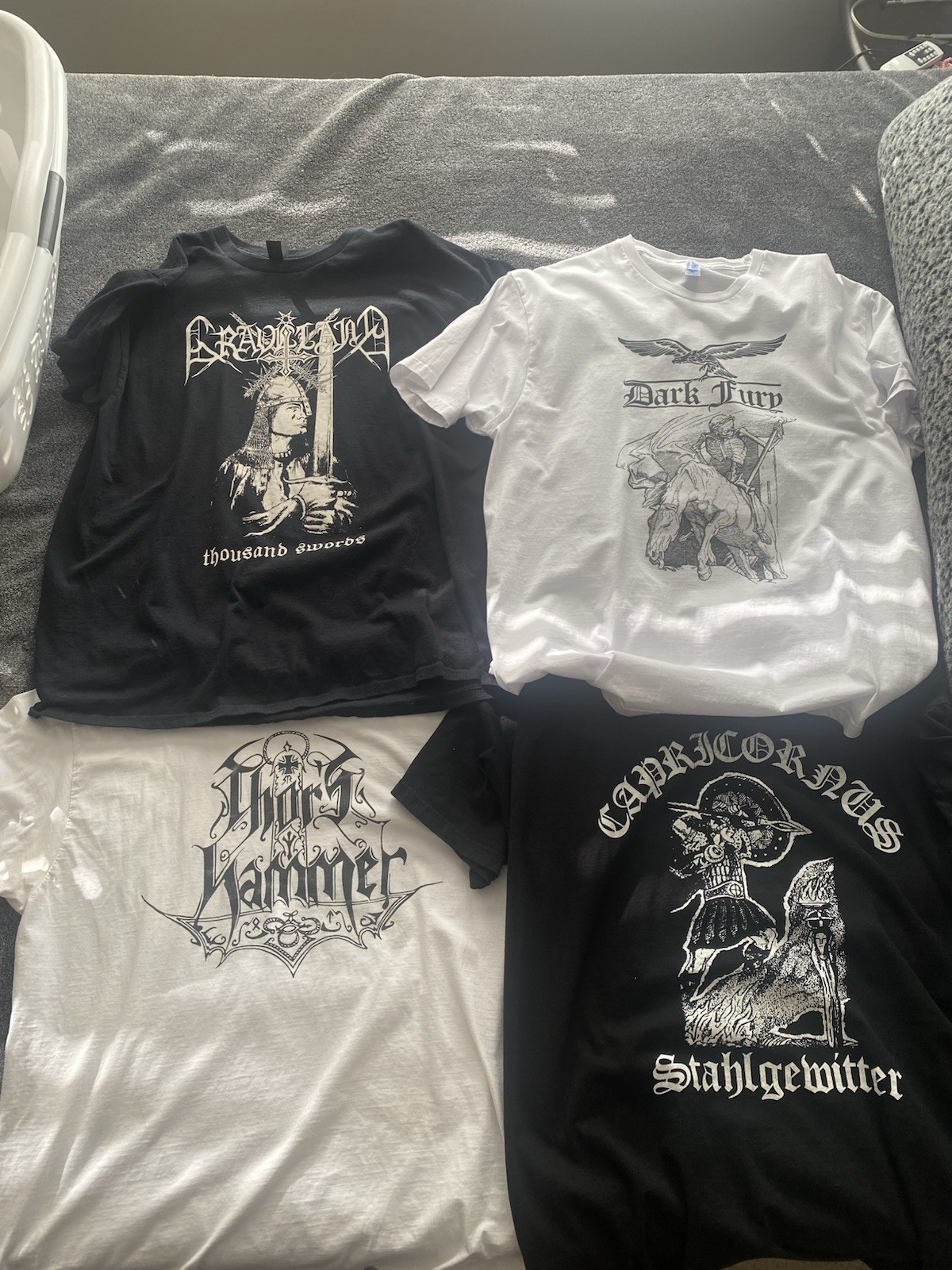 Black Metal Shirt Lot XL Graveland Capricornus Dark Fury Thor’s Hammer RARE
