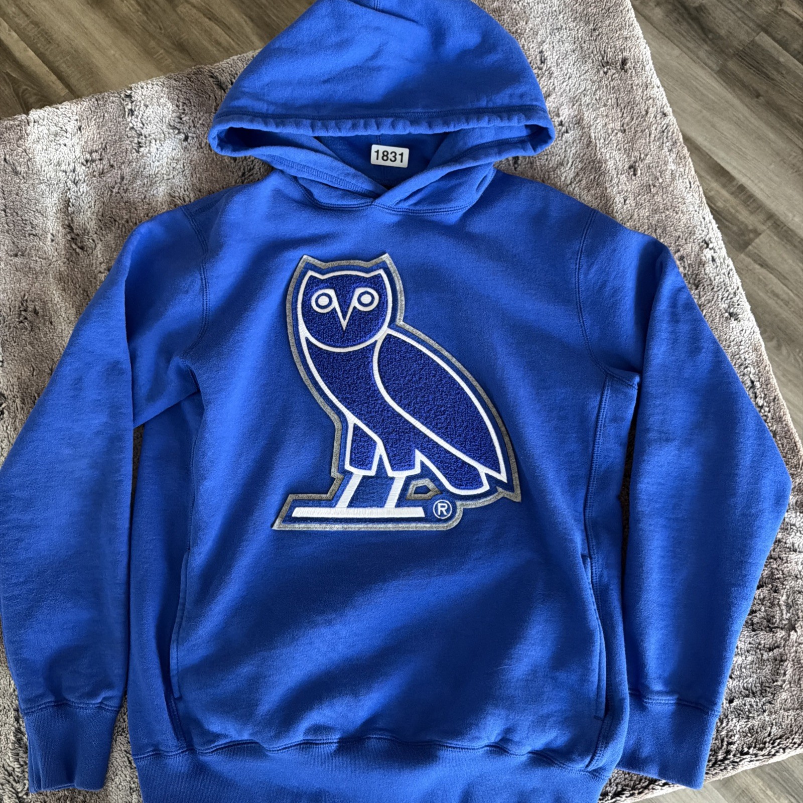 OVO x Mr Cartoon the Grove LA Pop-Up Exclusive LA Dodgers OG Owl Hoodie Sz S