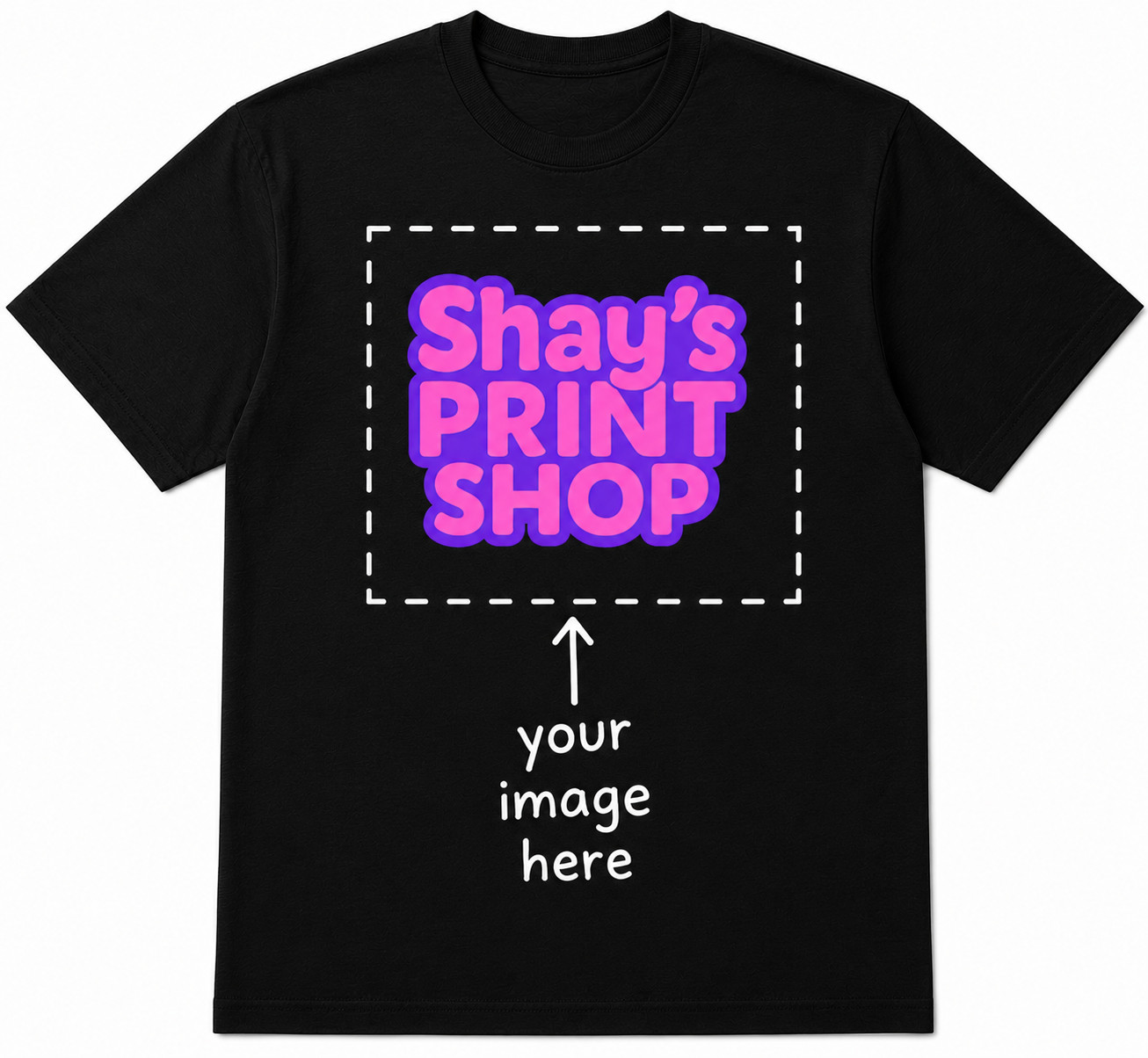 Custom T-Shirt Black Gray White Customized Photo, Text, Logo DTF - Gildan shirt