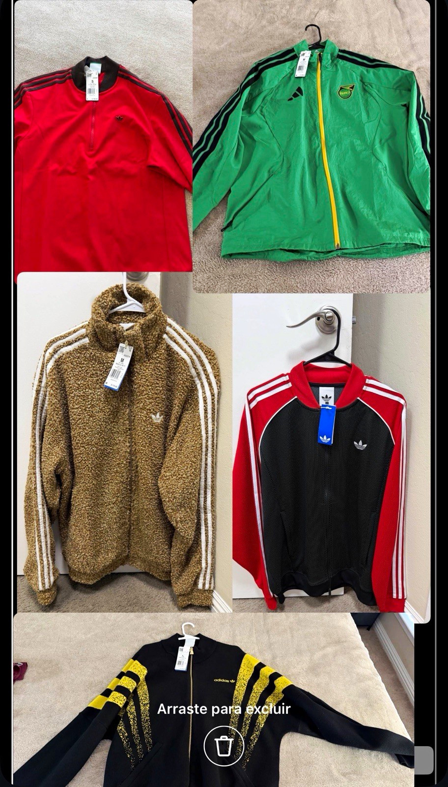 adidas Originals Men\'s S Striped Track Jacket Full Zip Knit Polyester Pockets