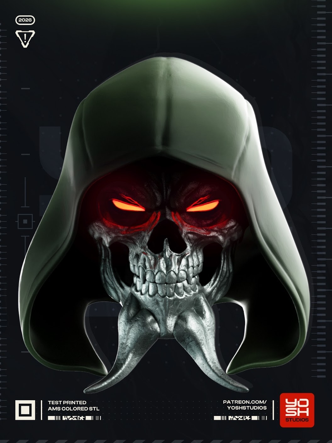 Absolute Green Arrow Inspired Helmet 3D Printed Skull Cosplay Mask Custom Size